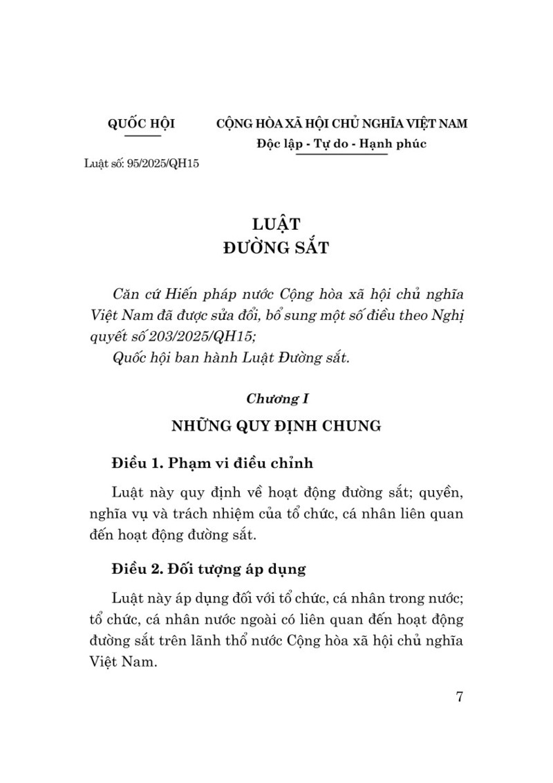 Luật Đường Sắt Năm 2025