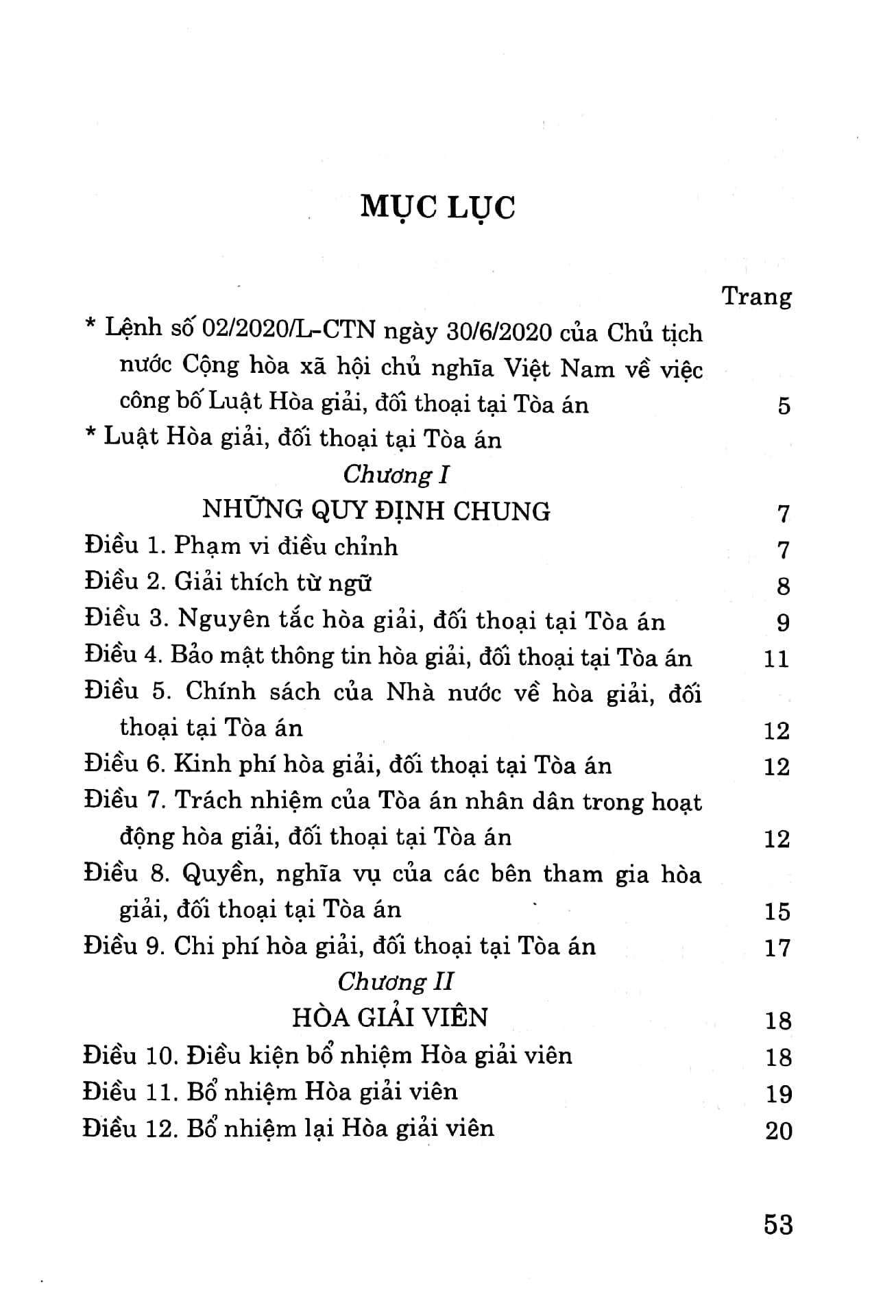 luật hòa giải, đối thoại tại tòa án