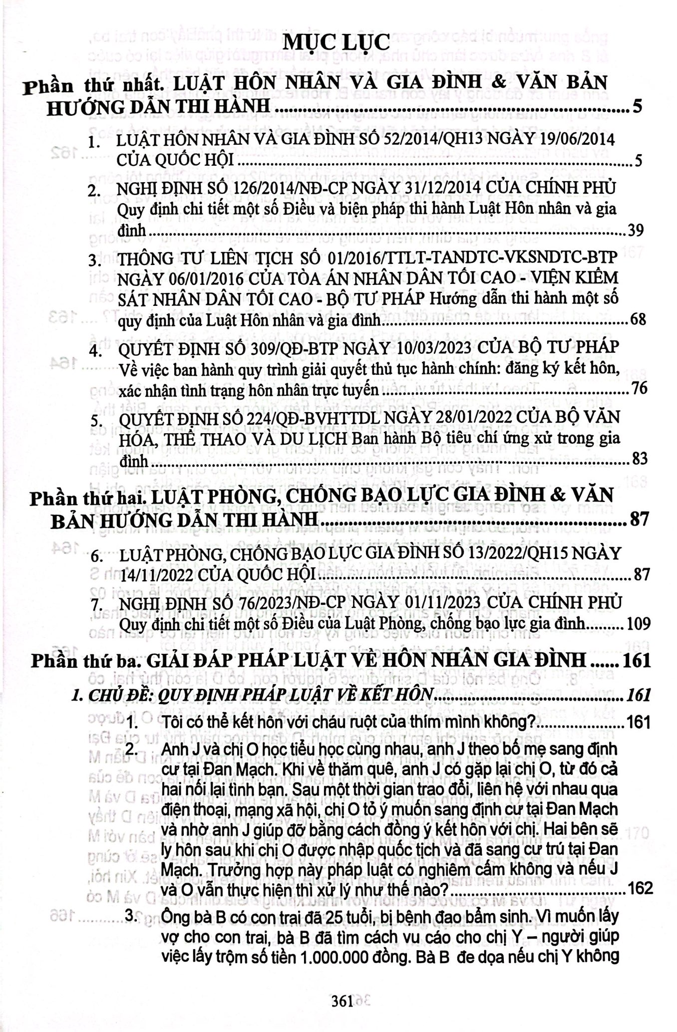 luật hôn nhân và gia đình, luật phòng, chống bạo lực gia đình - 166 tình huống giải đáp pháp luật về hôn nhân gia đình