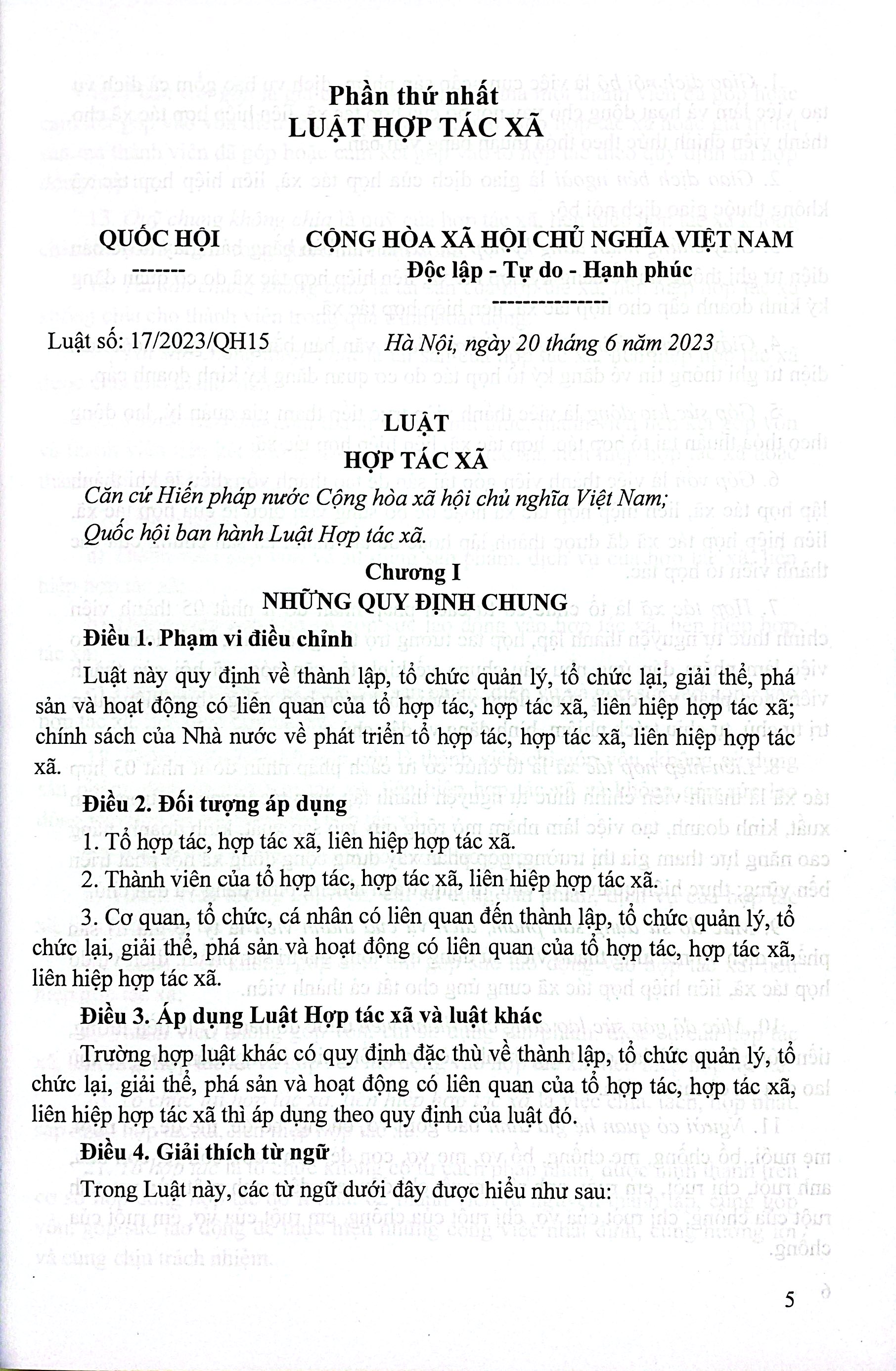 Luật Hợp Tác Xã - Hệ Thống Những Văn Bản Quy Định Chi Tiết Thi Hành