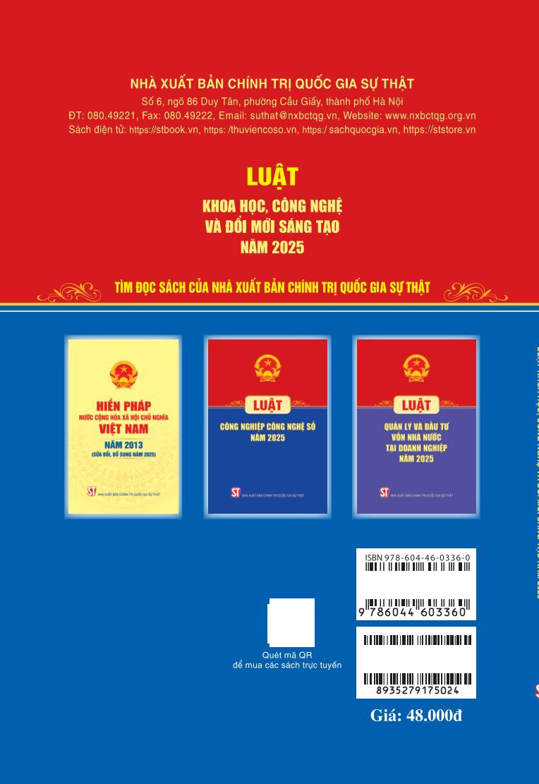 Luat Khoa Hoc, Cong Nghe Va Doi Moi Sang Tao Nam 2025