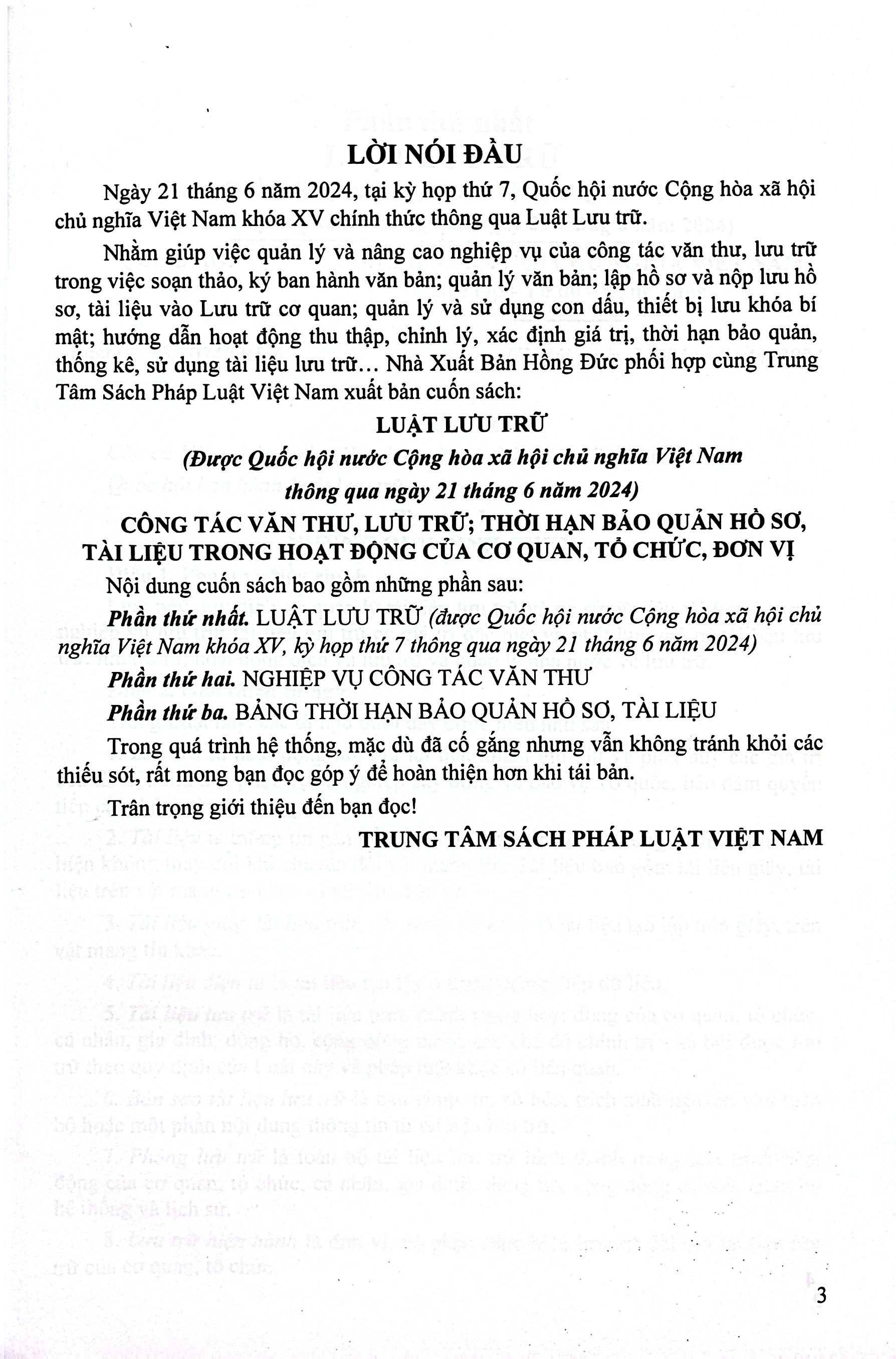 Luật Lưu Trữ - Công Tác Văn Thư, Lưu Trữ, Thời Hạn Bảo Quản Hồ Sơ, Tài Liệu Trong Hoạt Động Của Cơ Quan, Tổ Chức, Đơn Vị