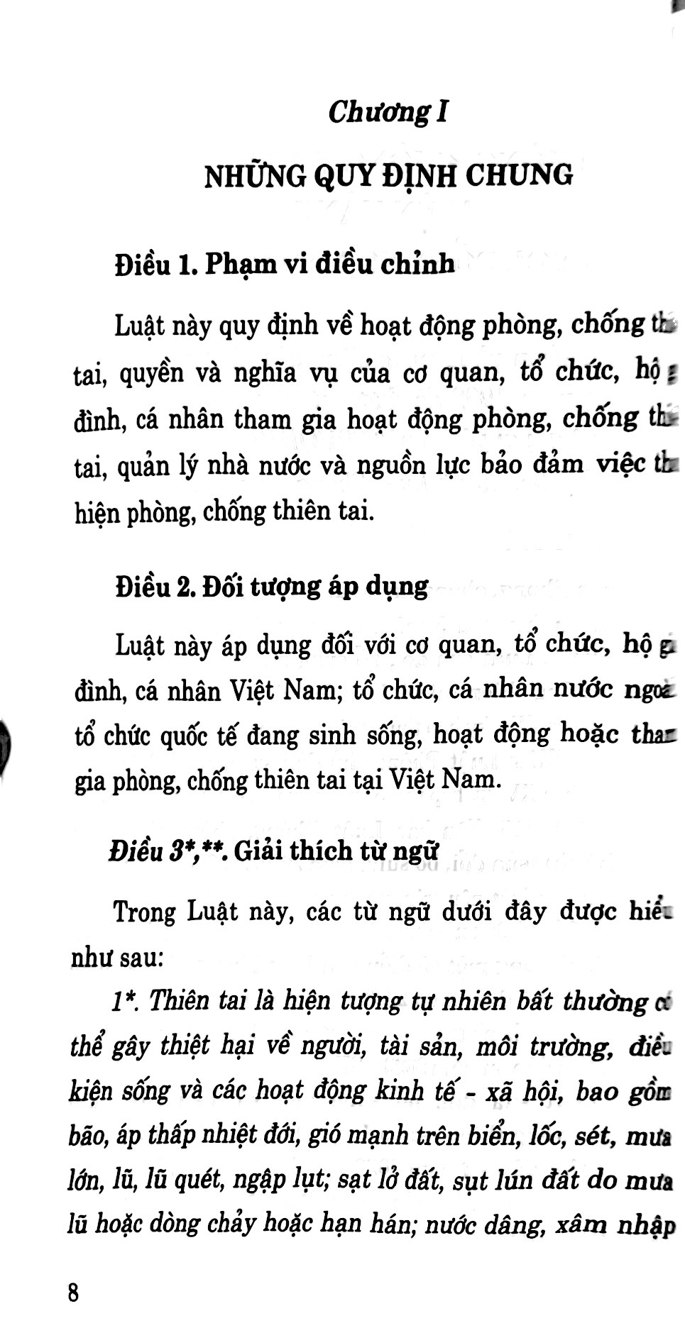 luật phòng chống thiên tai (hiện hành) (sửa đổi, bổ sung năm 2020, 2023)