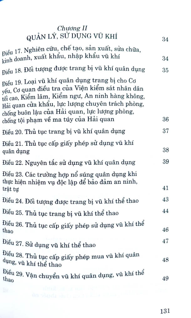 luật quản lý, sử dụng vũ khí, vật liệu nổ và công cụ hỗ trợ năm 2024