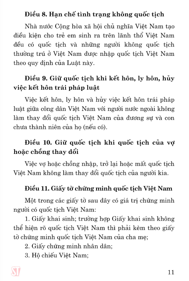 luật quốc tịch việt nam (hiện hành) (sửa đổi, bổ sung năm 2004)