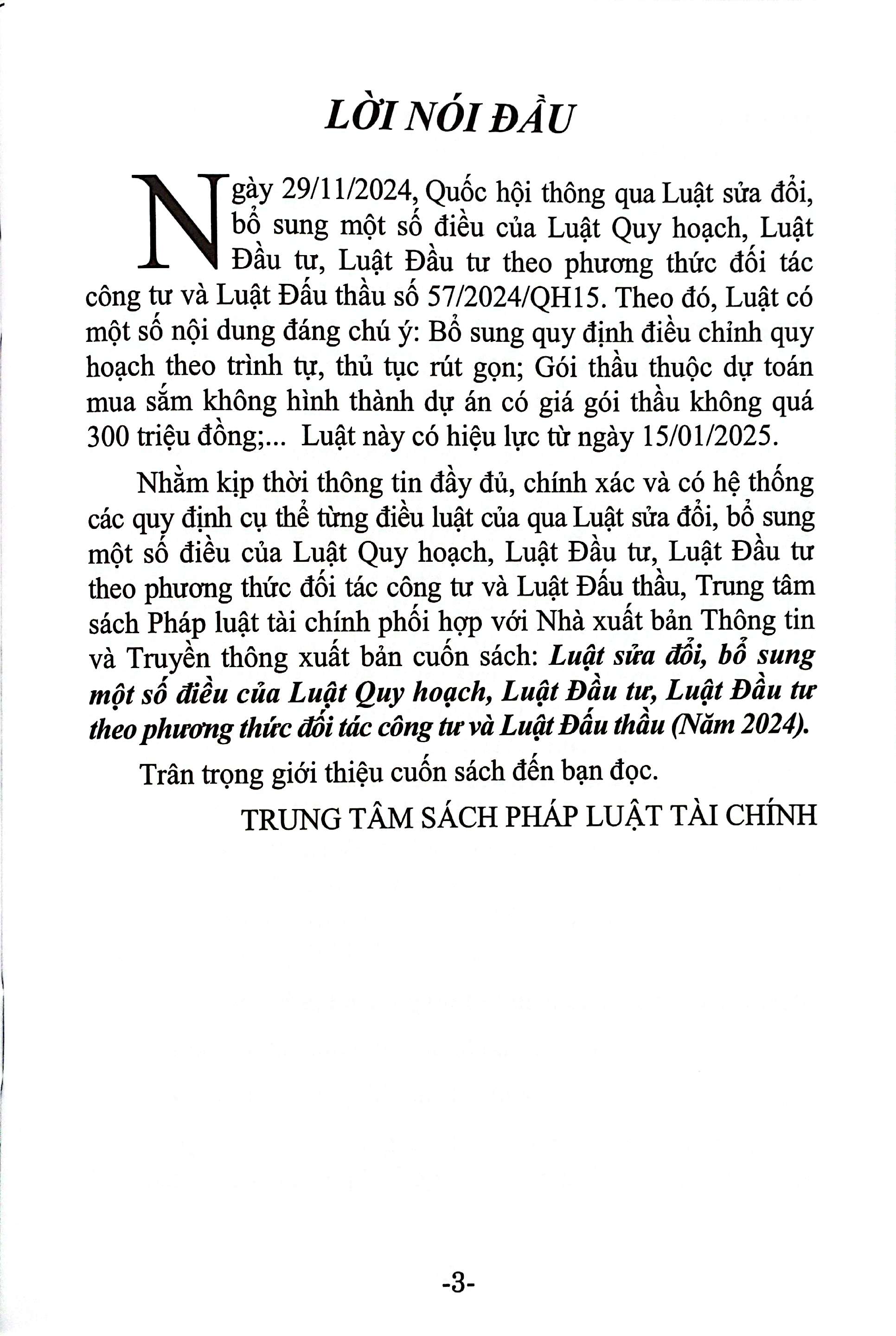 Luat Sua Doi, Bo Sung Mot So Dieu Cua Luat Quy Hoach, Luat Dau Tu, Luat Dau Tu Theo Phuong Thuc Doi Tac Cong Tu Va Luat Dau Thau (Nam 2024)