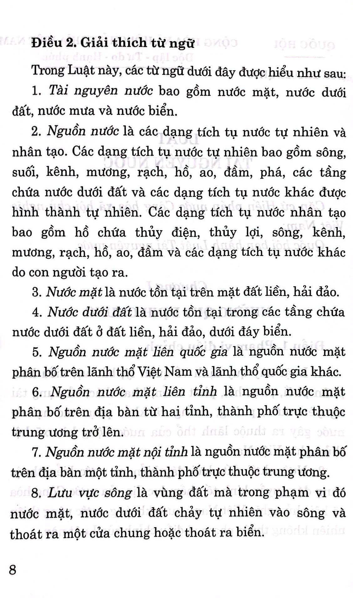 luật tài nguyên nước