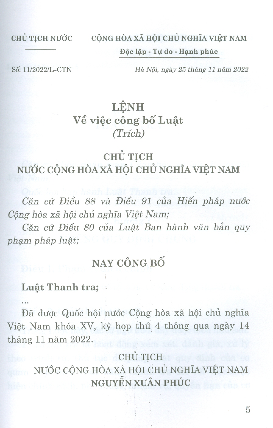 luật thanh tra