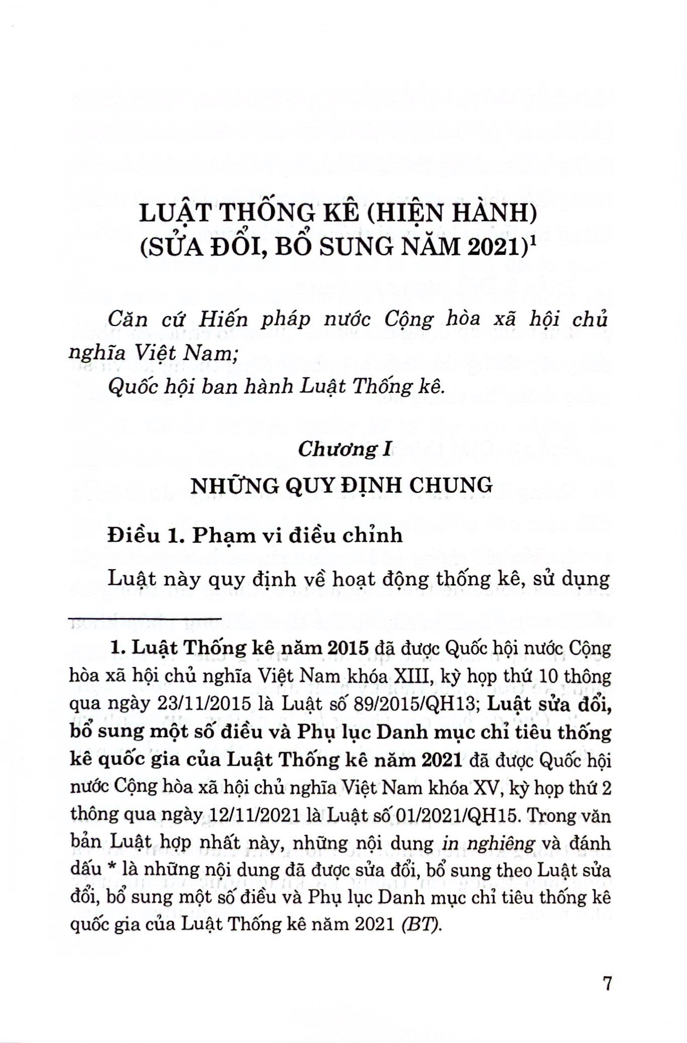 luật thống kê (hiện hành) (sửa đổi, bổ sung năm 2021)