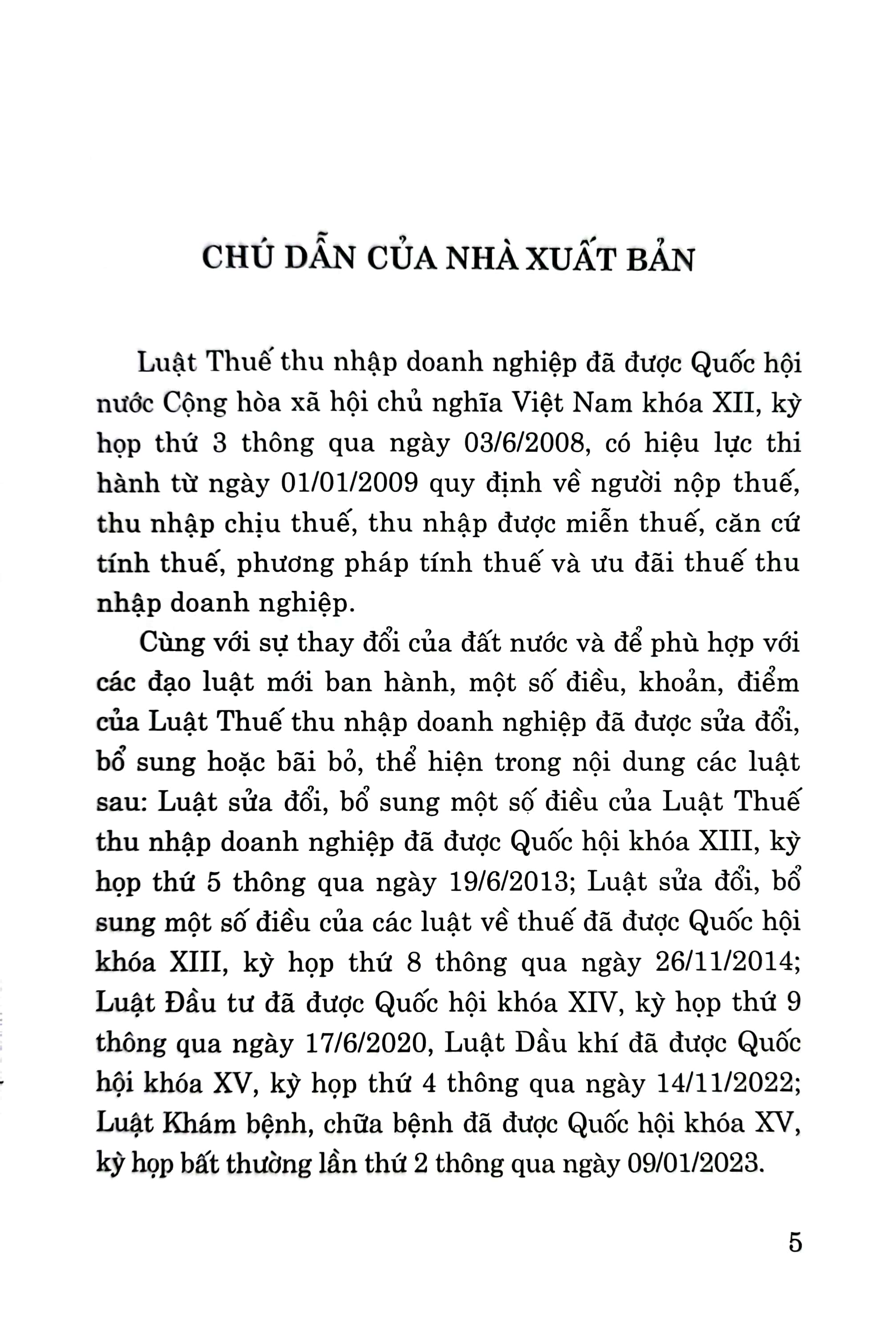 luật thuế thu nhập doanh nghiệp (hiện hành) (sửa đổi, bổ sung năm 2013,2014,2020,2022,2023)