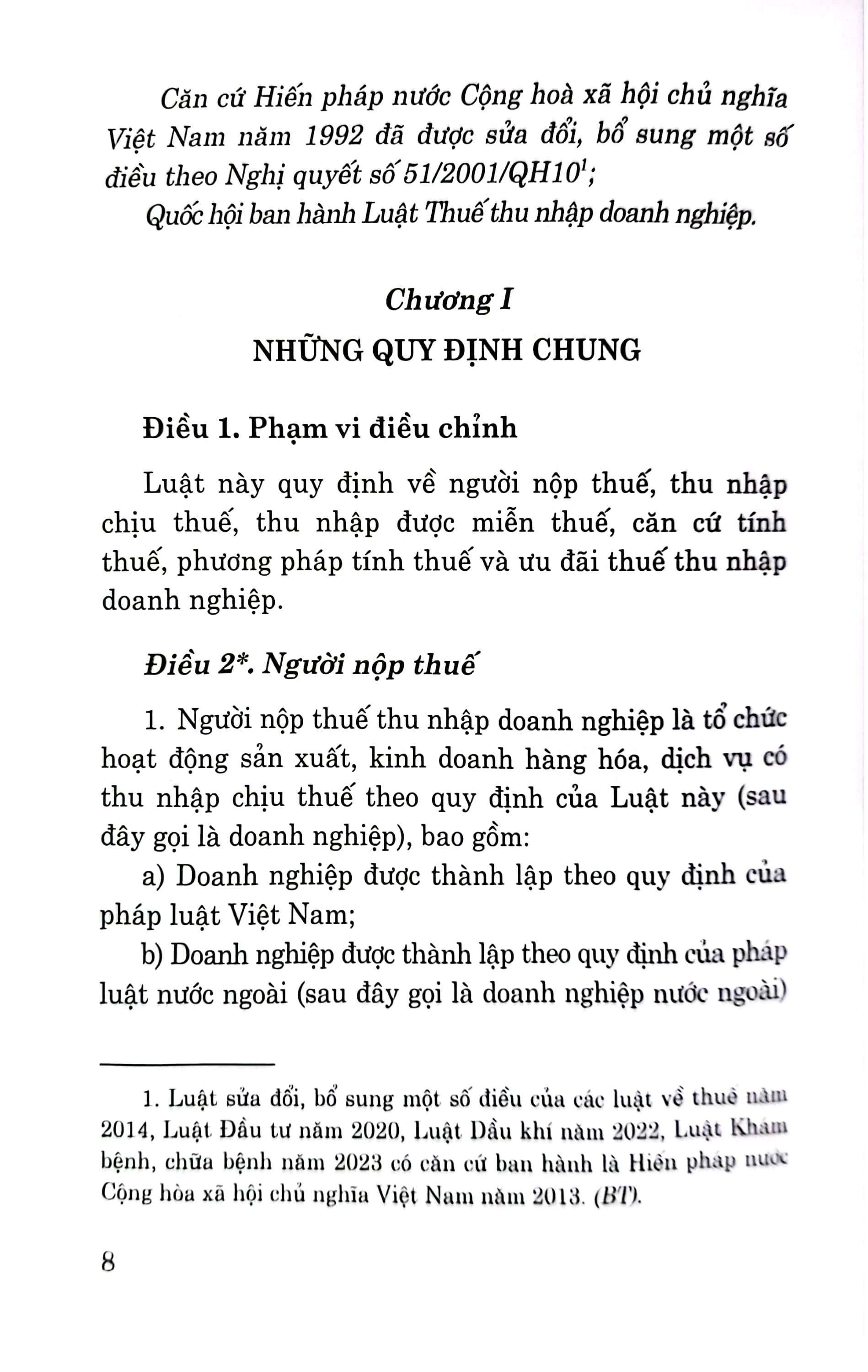 luật thuế thu nhập doanh nghiệp (hiện hành) (sửa đổi, bổ sung năm 2013,2014,2020,2022,2023)
