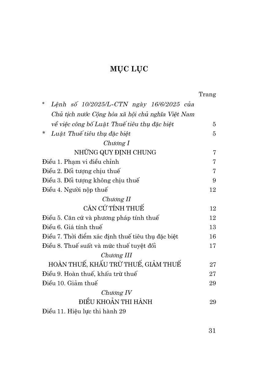 Luat Thue Tieu Thu Dac Biet Nam 2025