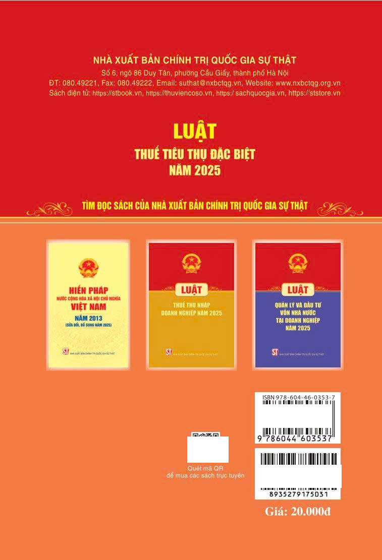 Luat Thue Tieu Thu Dac Biet Nam 2025