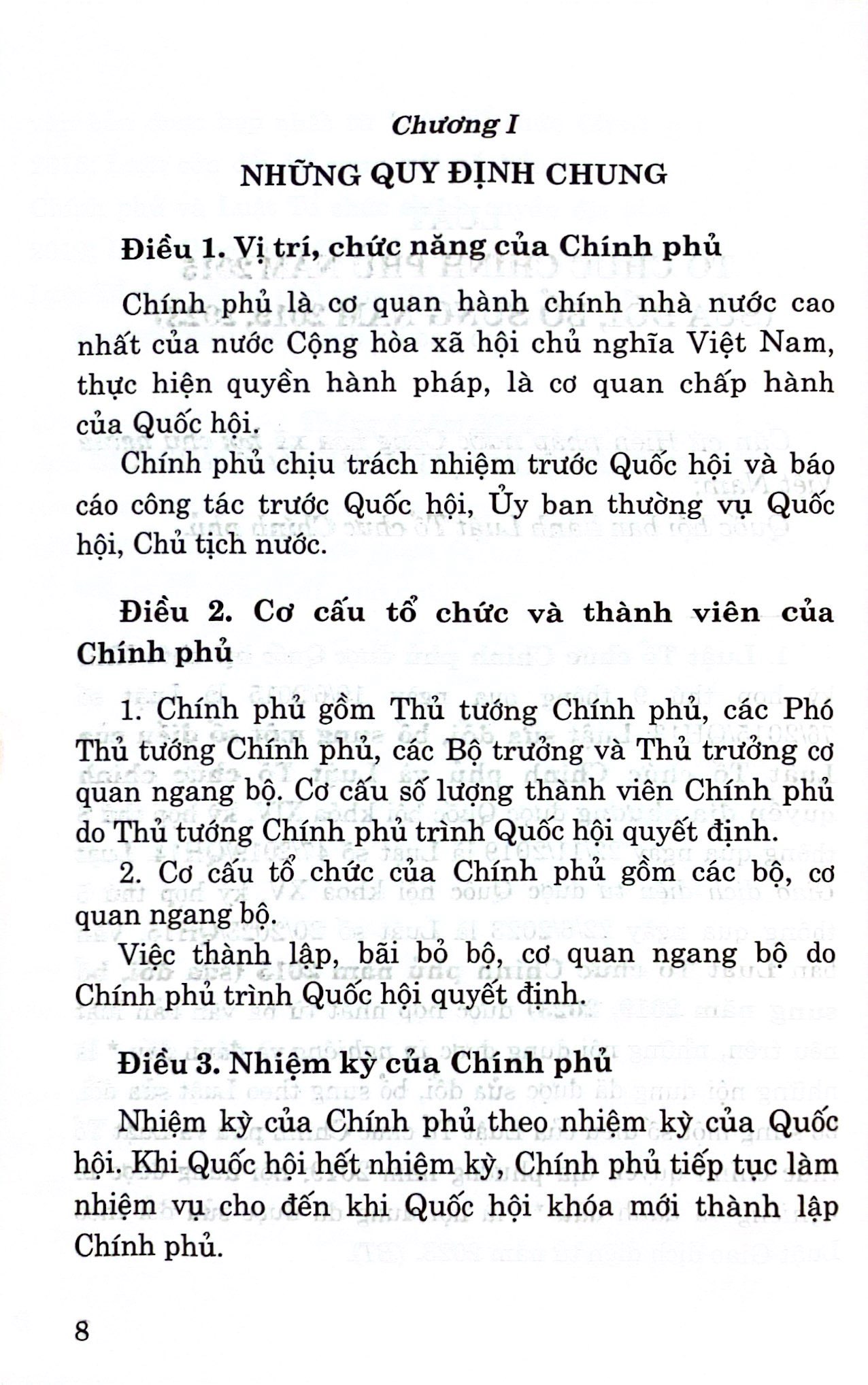 luật tổ chức chính phủ năm 2015 (sửa đổi, bổ sung năm 2019, 2023)