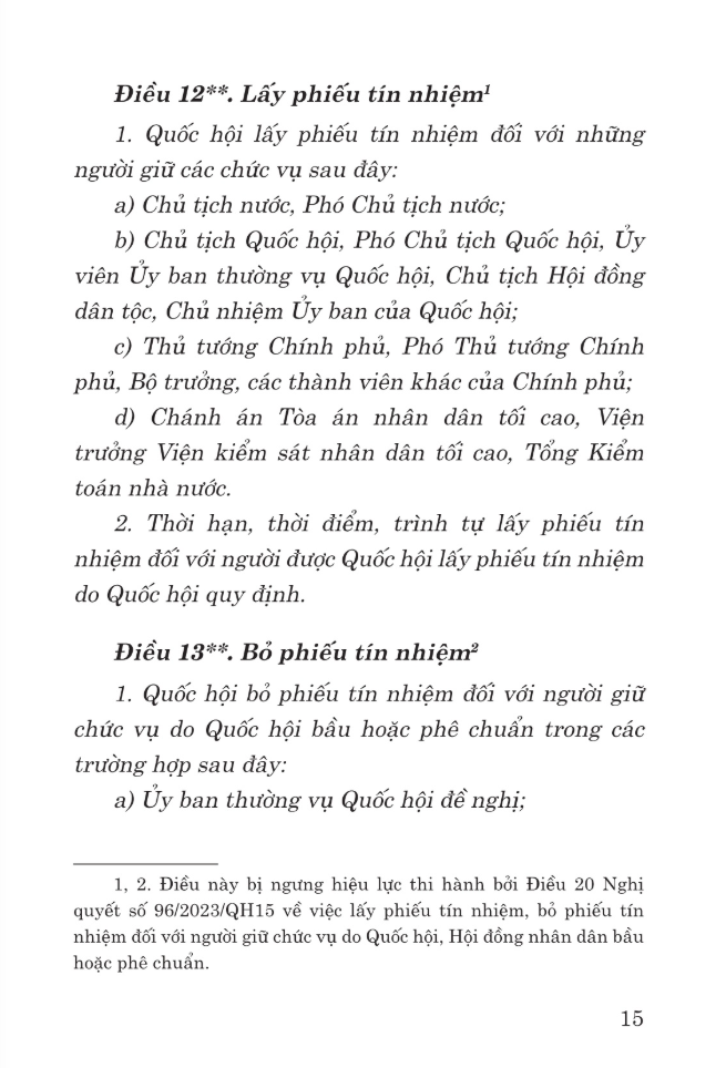 luật tổ chức quốc hội năm 2014 (sửa đổi, bổ sung năm 2020, 2023)