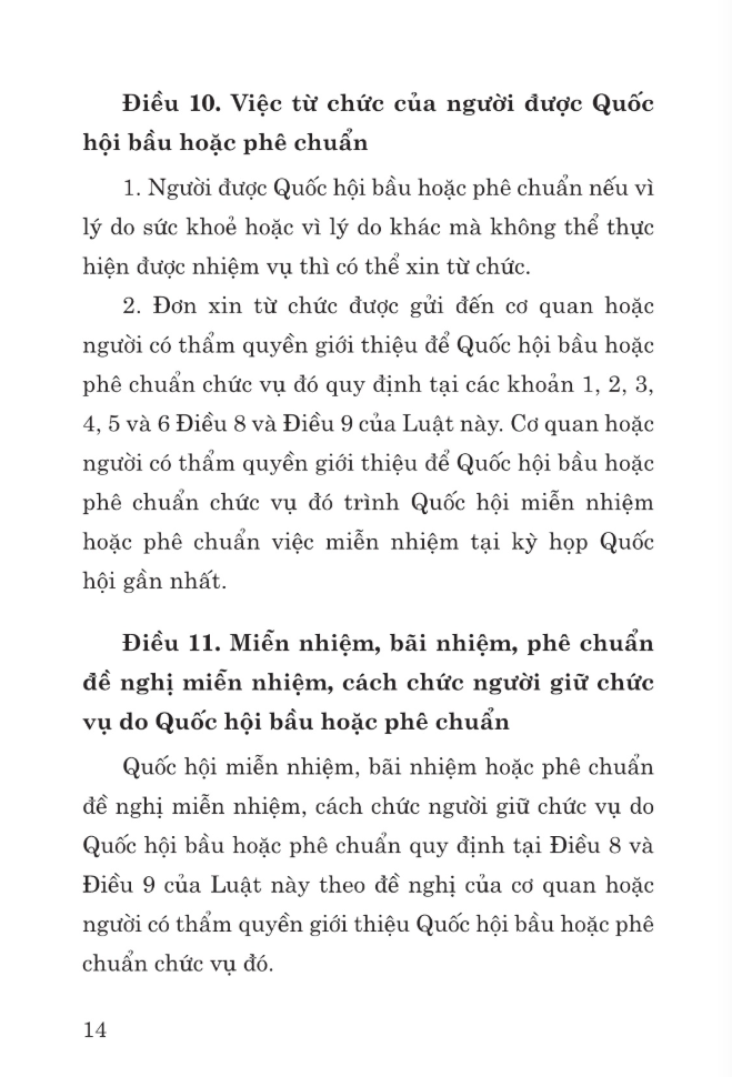 luật tổ chức quốc hội năm 2014 (sửa đổi, bổ sung năm 2020, 2023)