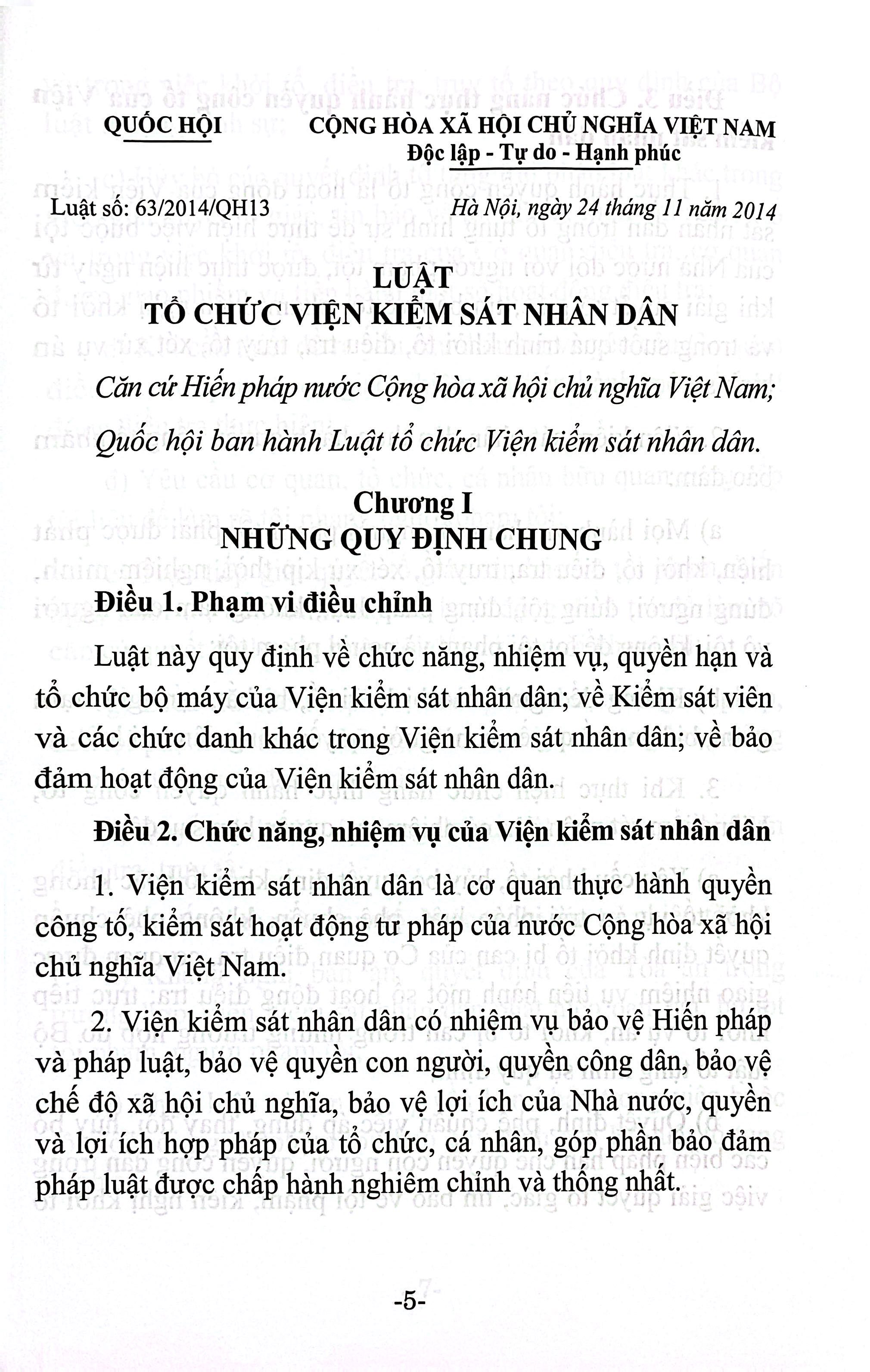 Luat To Chuc Vien Kiem Sat Nhan Dan (Sua Doi, Bo Sung Nam 2025)