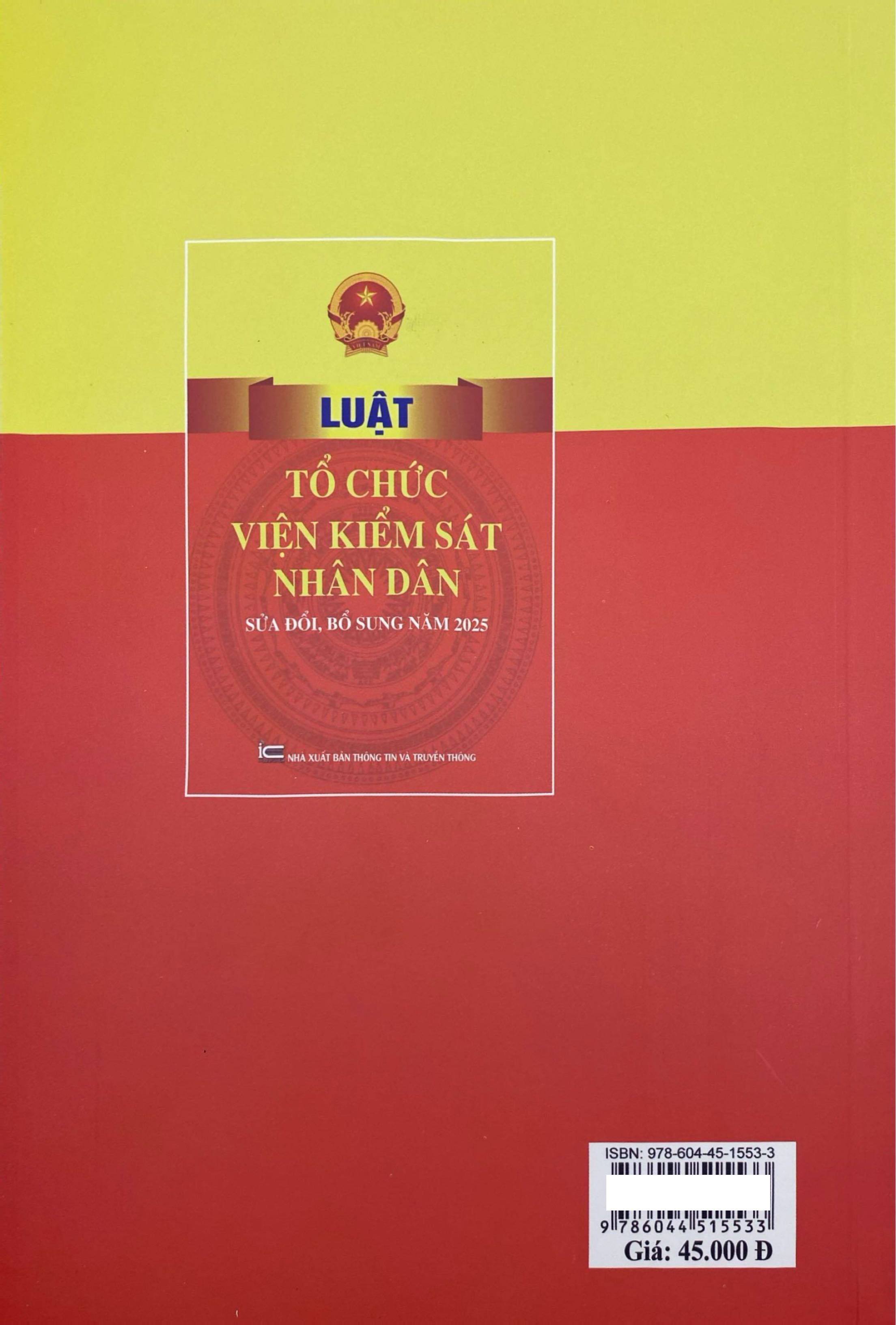 Luat To Chuc Vien Kiem Sat Nhan Dan (Sua Doi, Bo Sung Nam 2025)