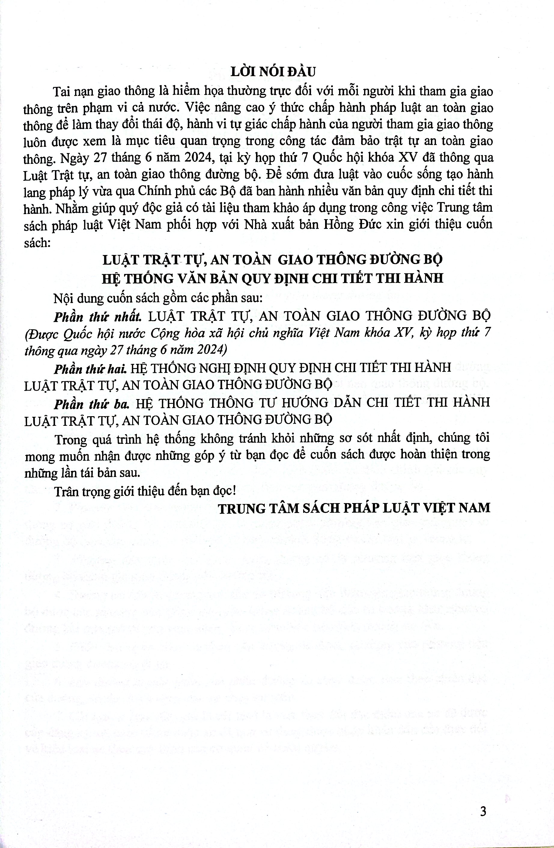 Luật Trật Tự An Toàn Giao Thông Đường Bộ, Hệ Thống Văn Bản Quy Định Chi Tiết Thi Hành