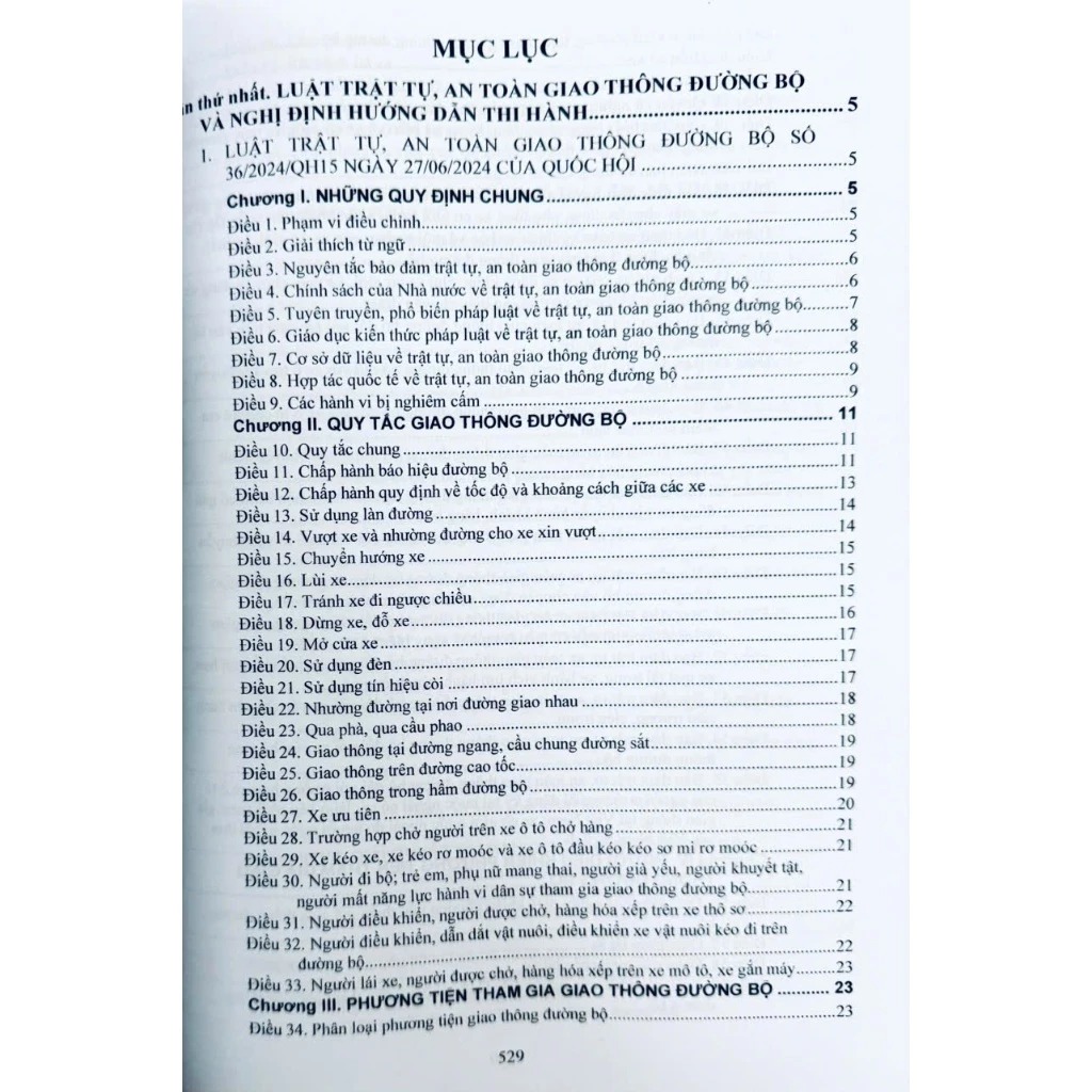 luật trật tự , an toàn giao thông đường bộ và văn bản hướng dẫn
