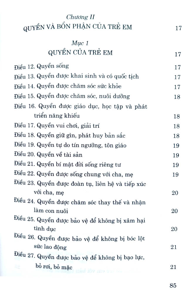 luật trẻ em (hiện hành) (sửa đổi, bổ sung 2018)
