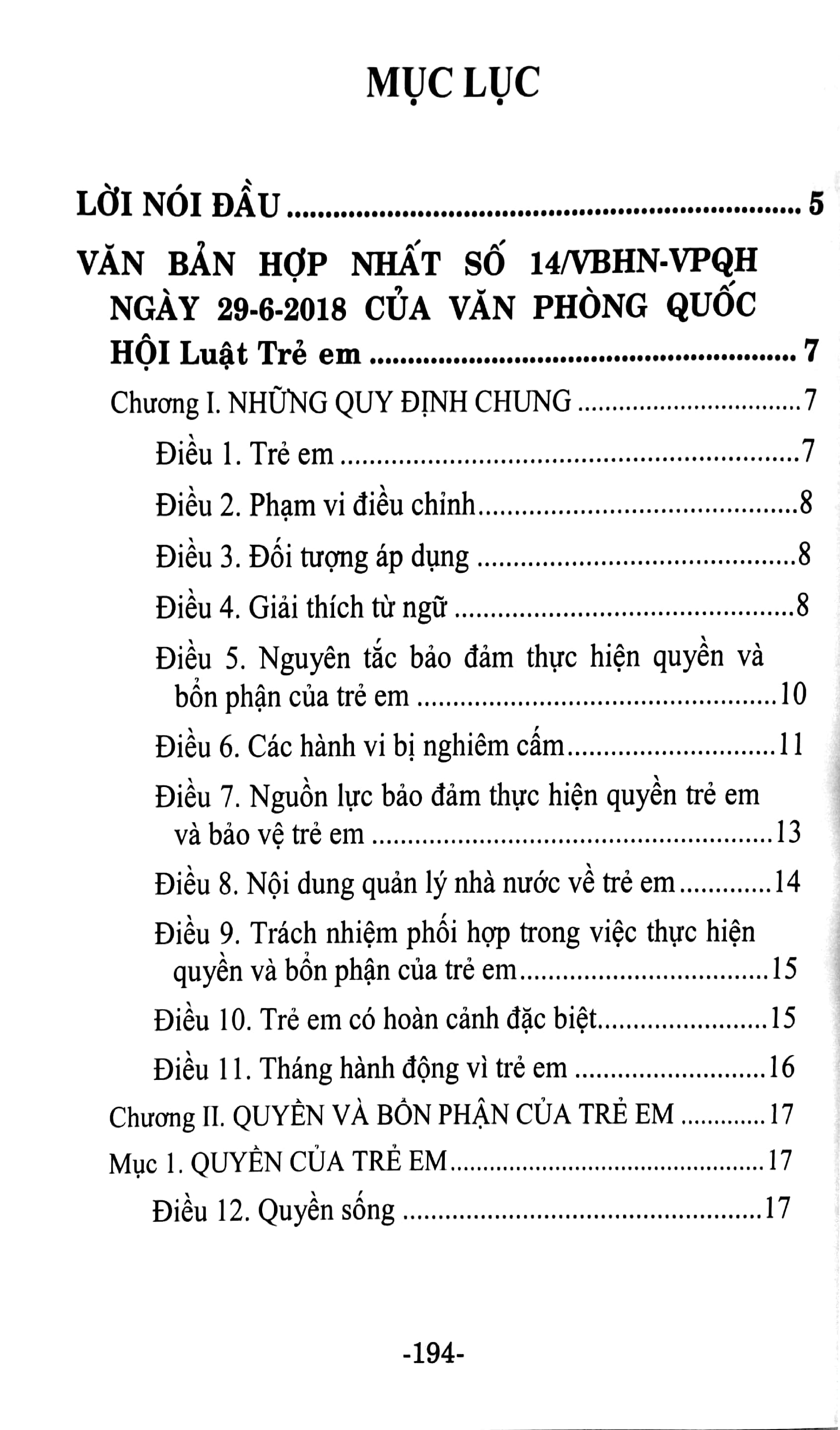 luật trẻ em và nghị định hướng dẫn thi hành