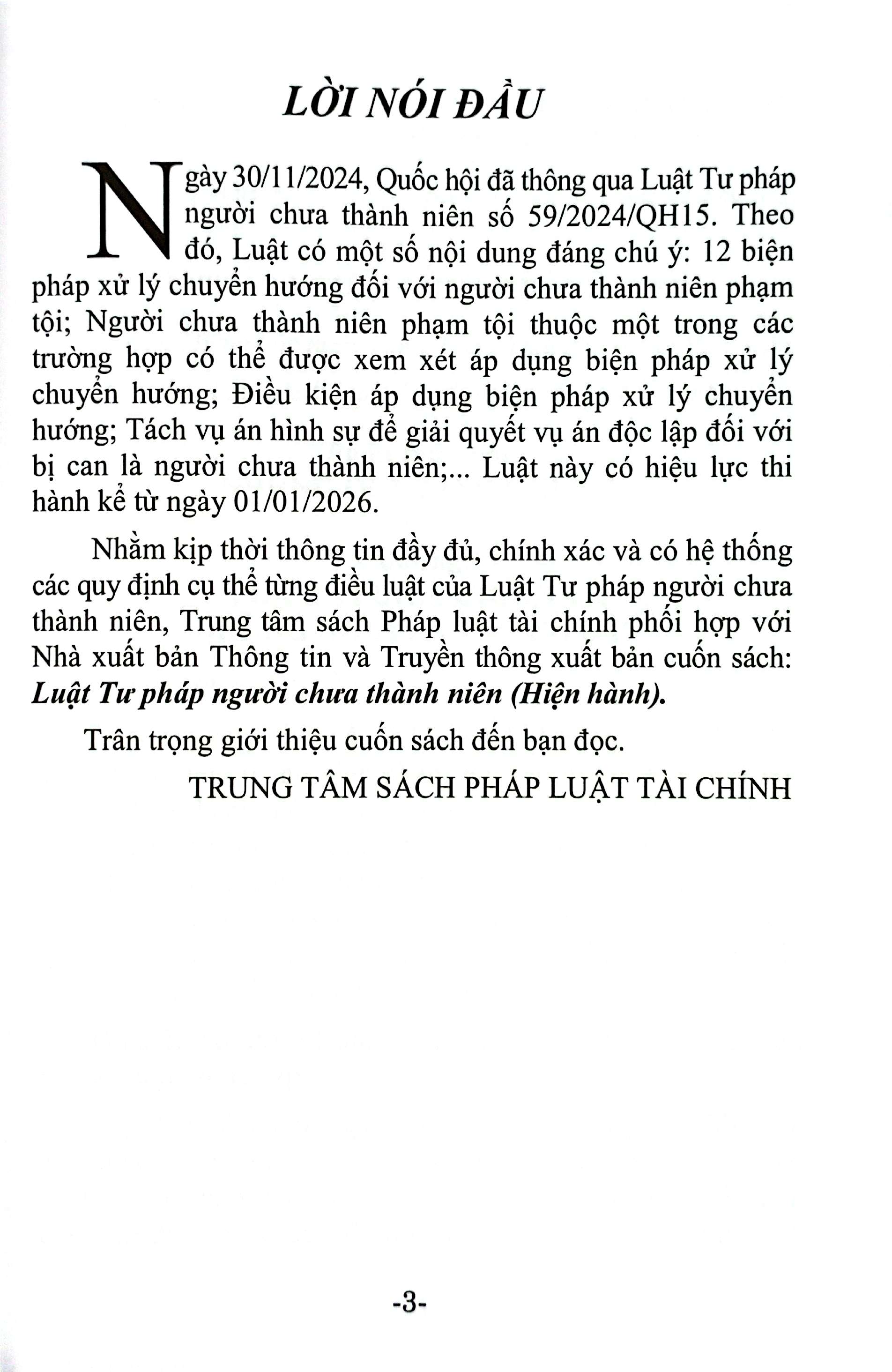 Luat Tu Phap Nguoi Chua Thanh Nien (Hien Hanh)