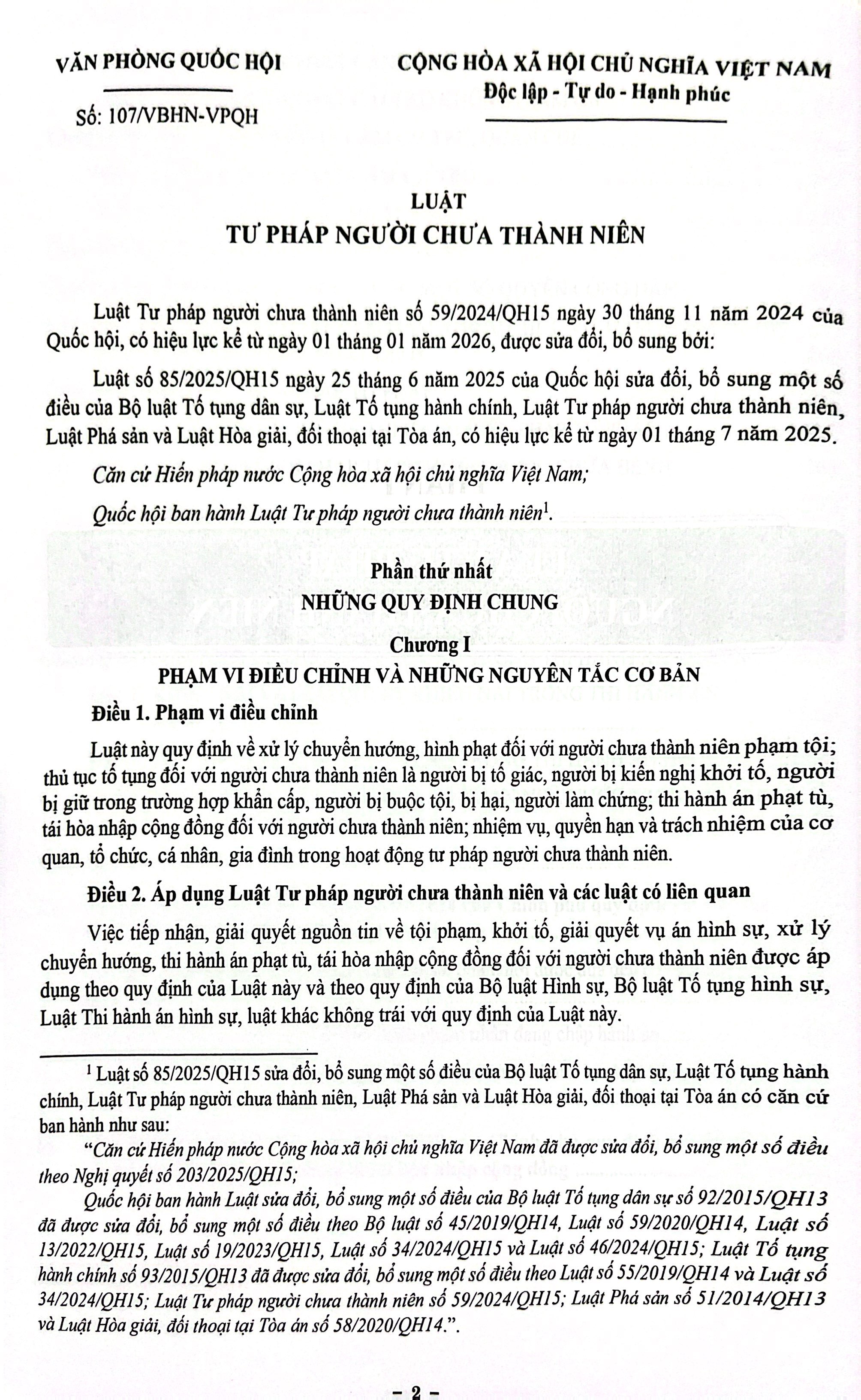 Luật Tư Pháp Người Chưa Thành Niên (Sửa Đổi, Bổ Sung Năm 2025) - Hệ Thống Các Văn Bản Về Thủ Tục Tố Tụng Hình Sự Đối Với Người Chưa Thành Niên