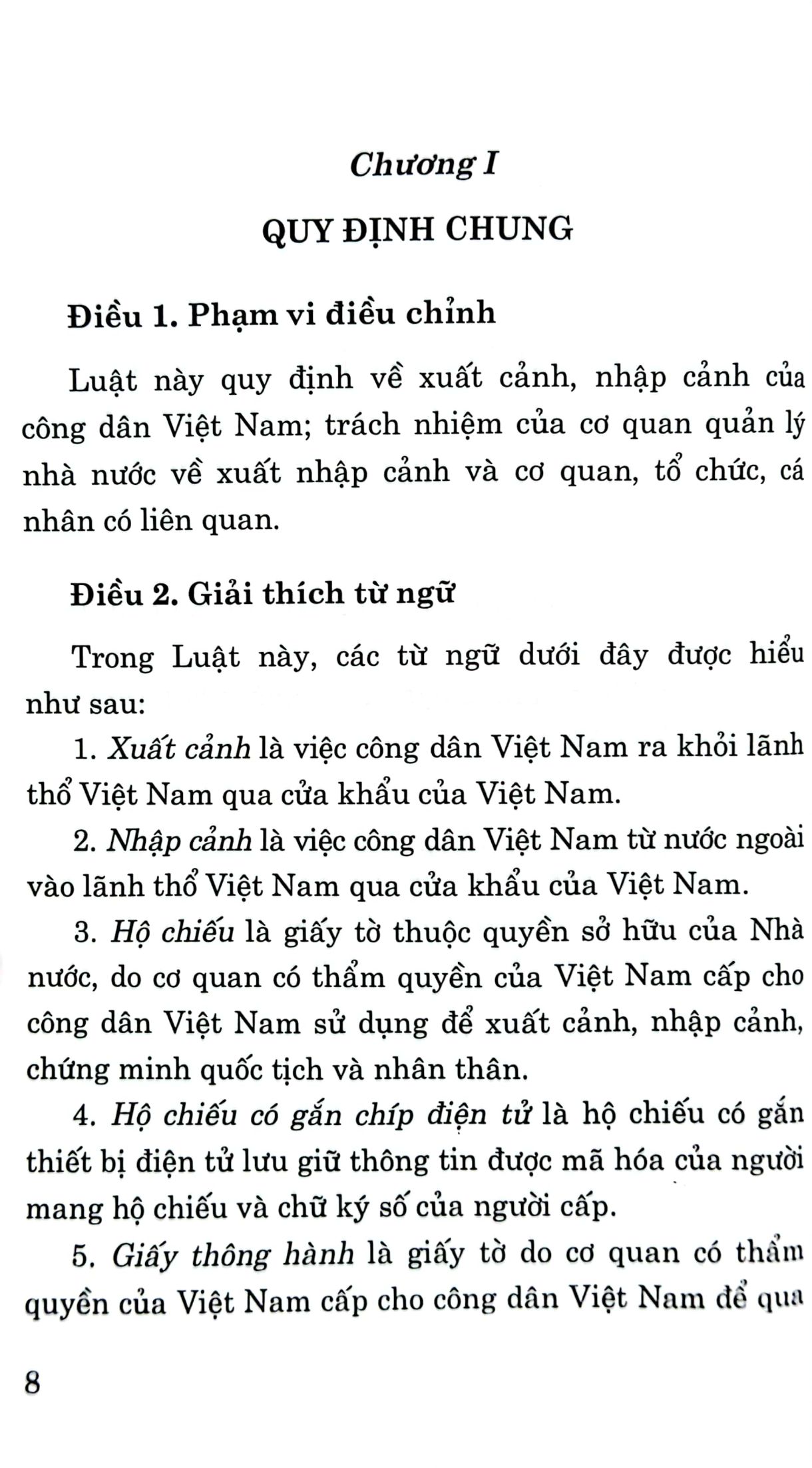 luật xuất cảnh, nhập cảnh của công dân việt nam (hiện hành) (sửa đổi, bổ sung năm 2023)