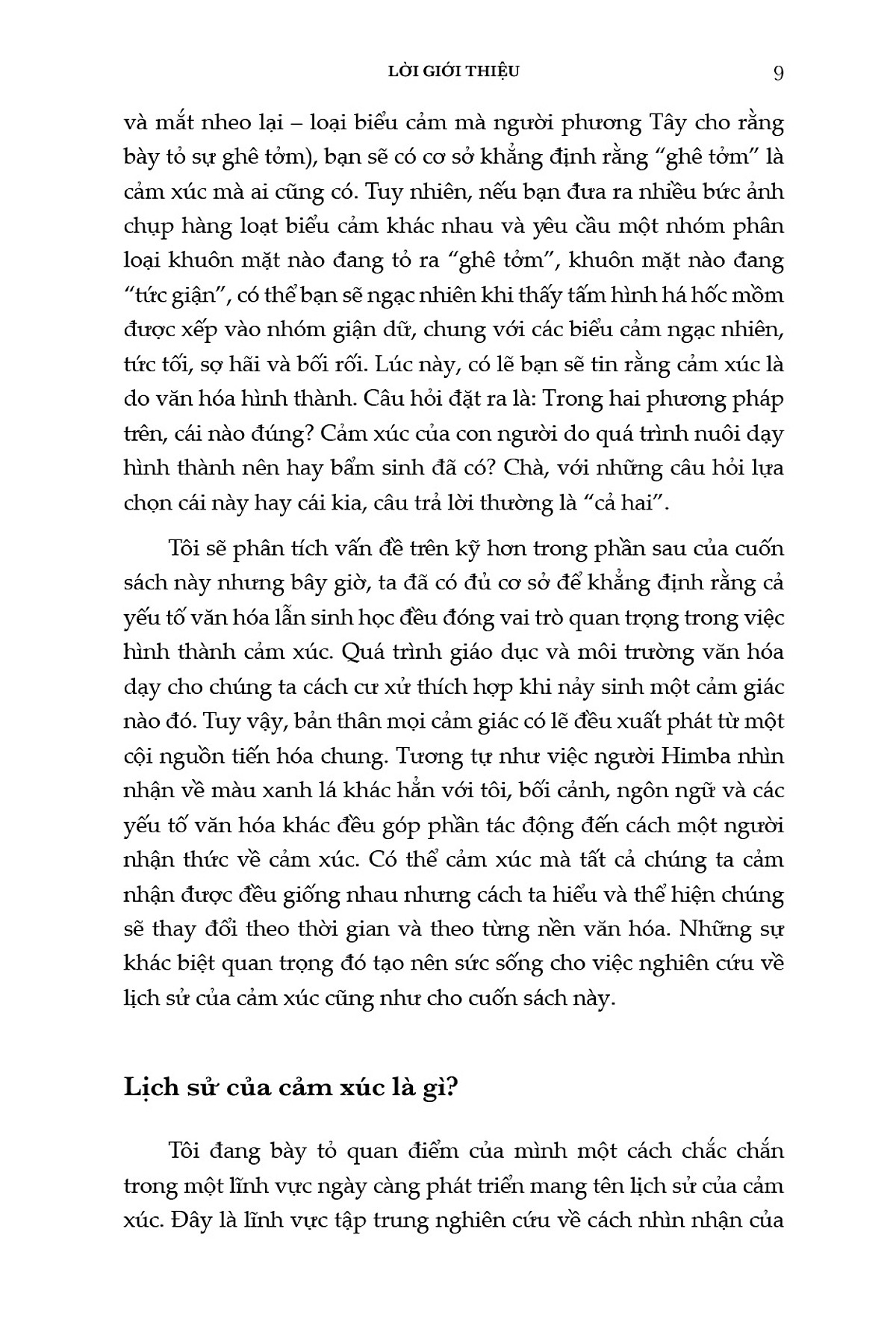 lược sử của nhân loại về cảm xúc