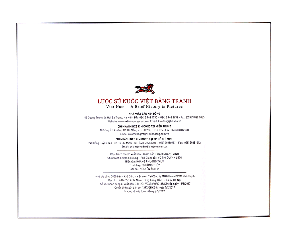 lược sử nước việt bằng tranh - viet nam - a brief history in pictures - bìa cứng (tái bản 2019)