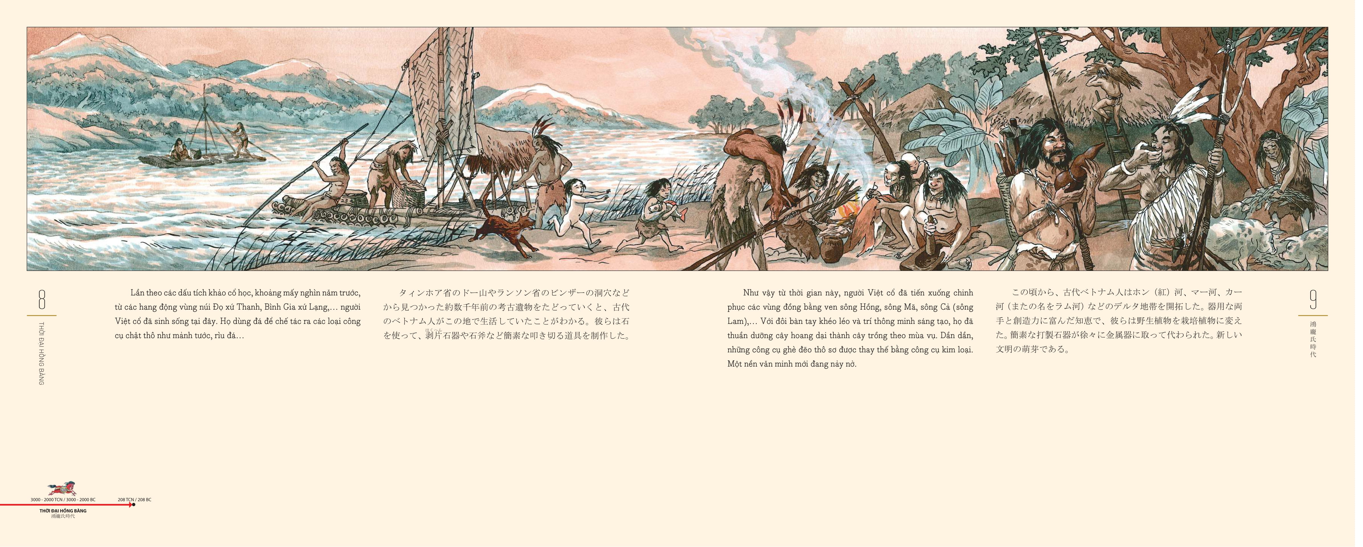 Luoc Su Nuoc Viet Bang Tranh - 絵入りベトナム略史 - Song Ngu Viet-Nhat - Bia Cung