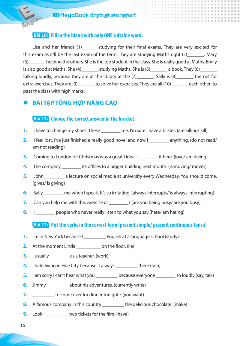 luyện chuyên sâu ngữ pháp và bài tập tiếng anh lớp 10