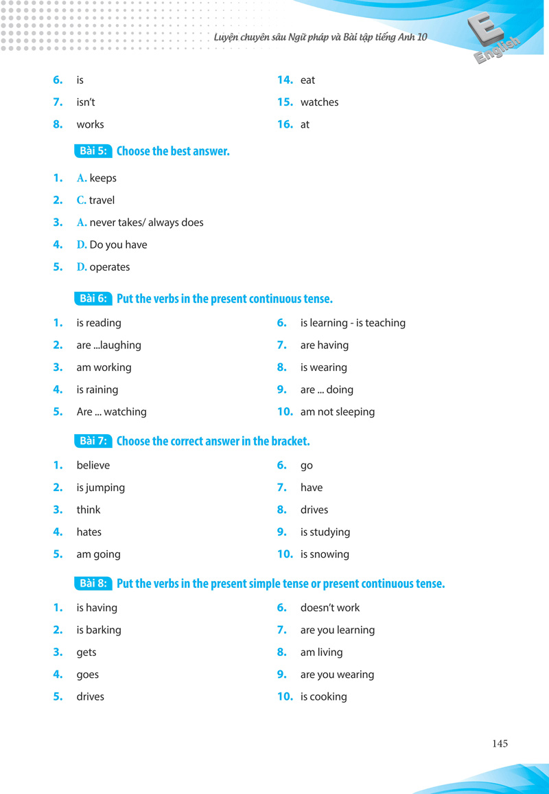 luyện chuyên sâu ngữ pháp và bài tập tiếng anh lớp 10