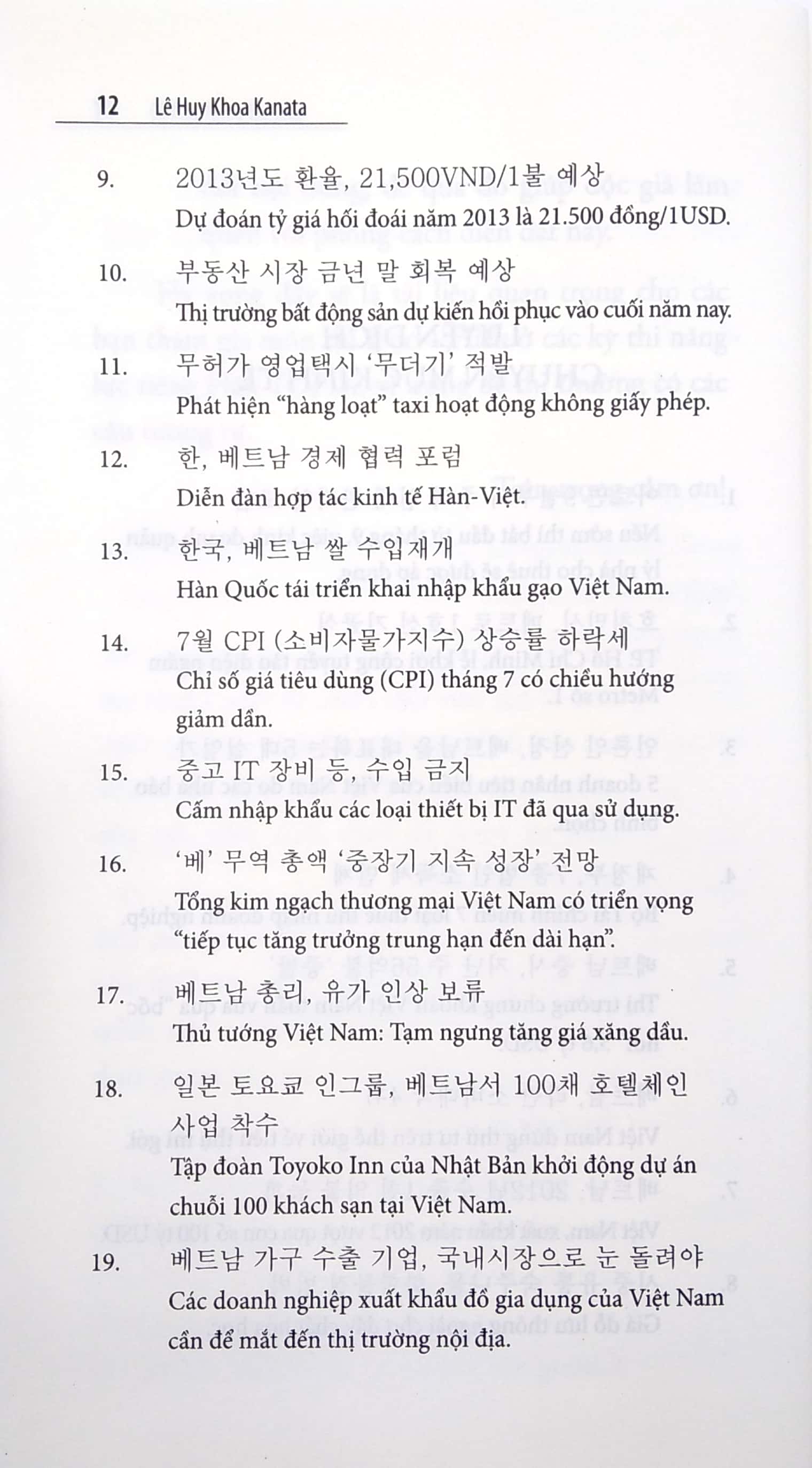 luyện dịch song ngữ hàn - việt qua 3.000 tiêu đề báo chí