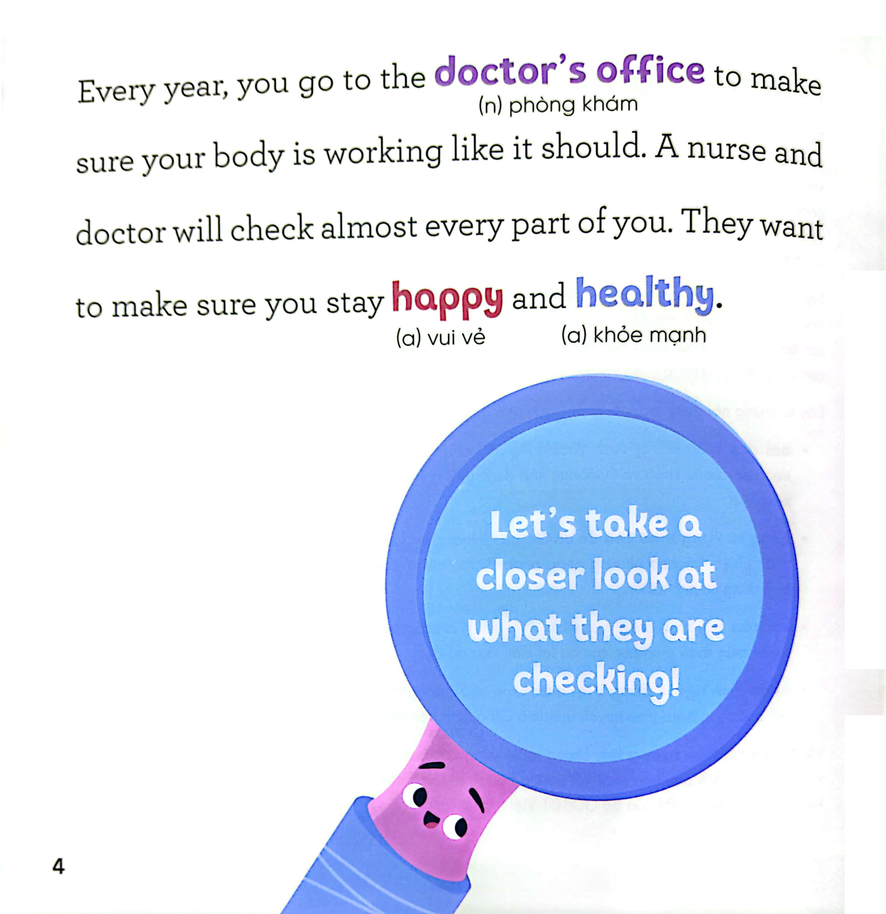 luyện đọc tiếng anh, phát triển từ vựng - nhà sinh hóa tương lai - my doctor's visit - cơ thể & sức khỏe