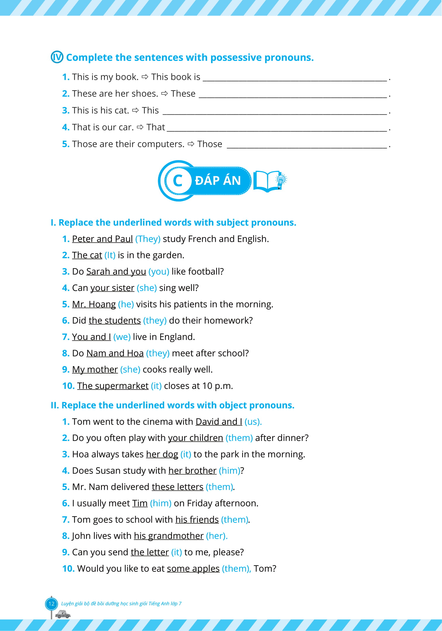 luyện giải bộ đề bồi dưỡng học sinh giỏi tiếng anh lớp 7