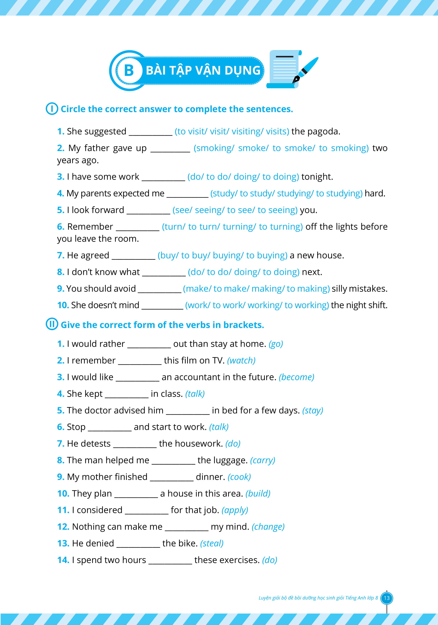 luyện giải bộ đề bồi dưỡng học sinh giỏi tiếng anh lớp 8