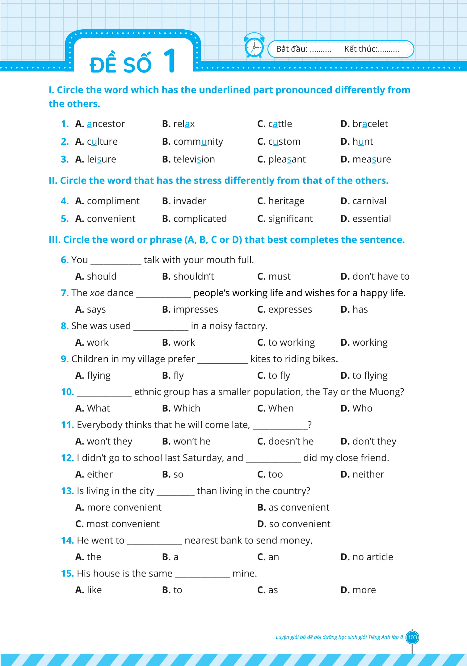 luyện giải bộ đề bồi dưỡng học sinh giỏi tiếng anh lớp 8