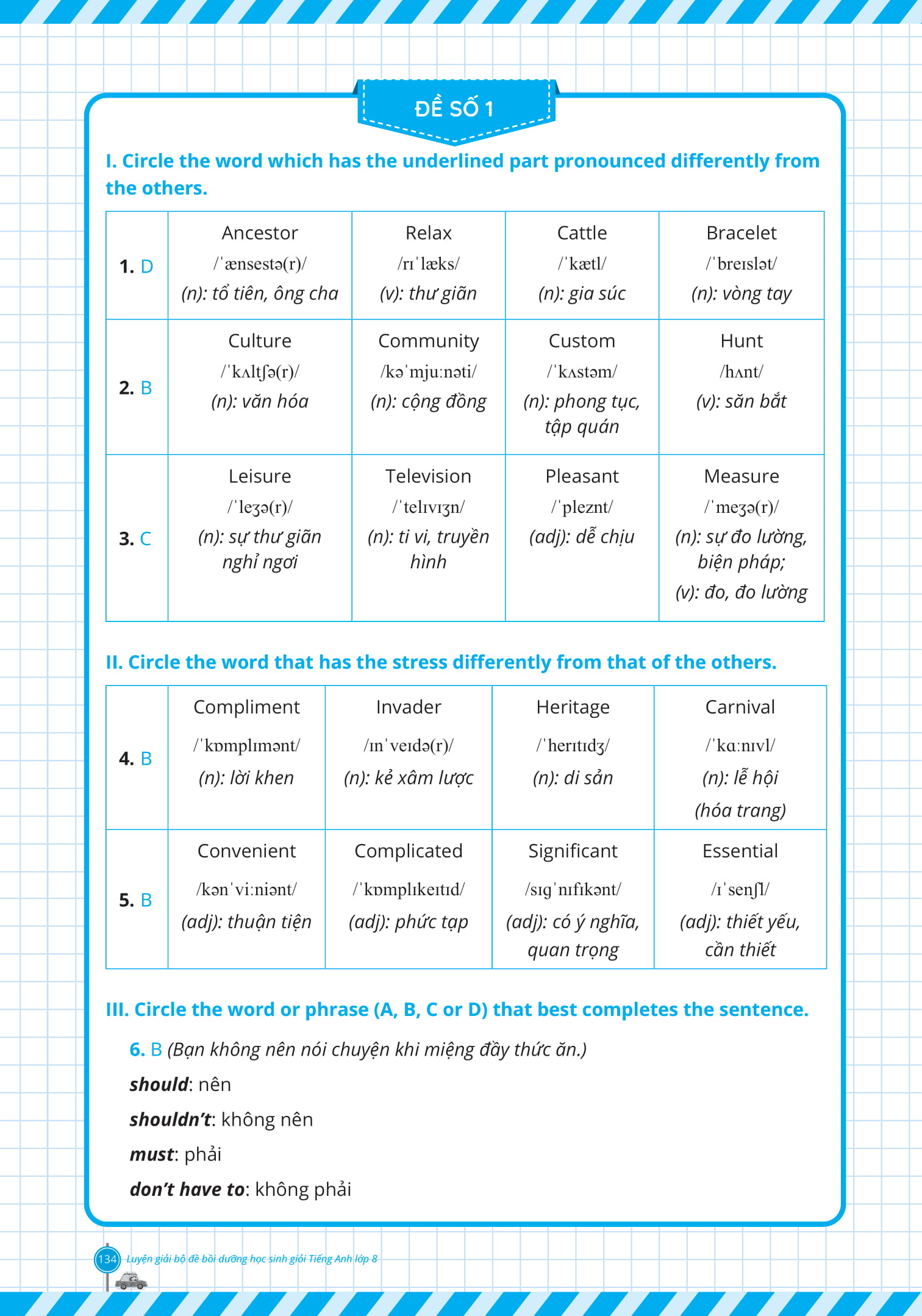luyện giải bộ đề bồi dưỡng học sinh giỏi tiếng anh lớp 8