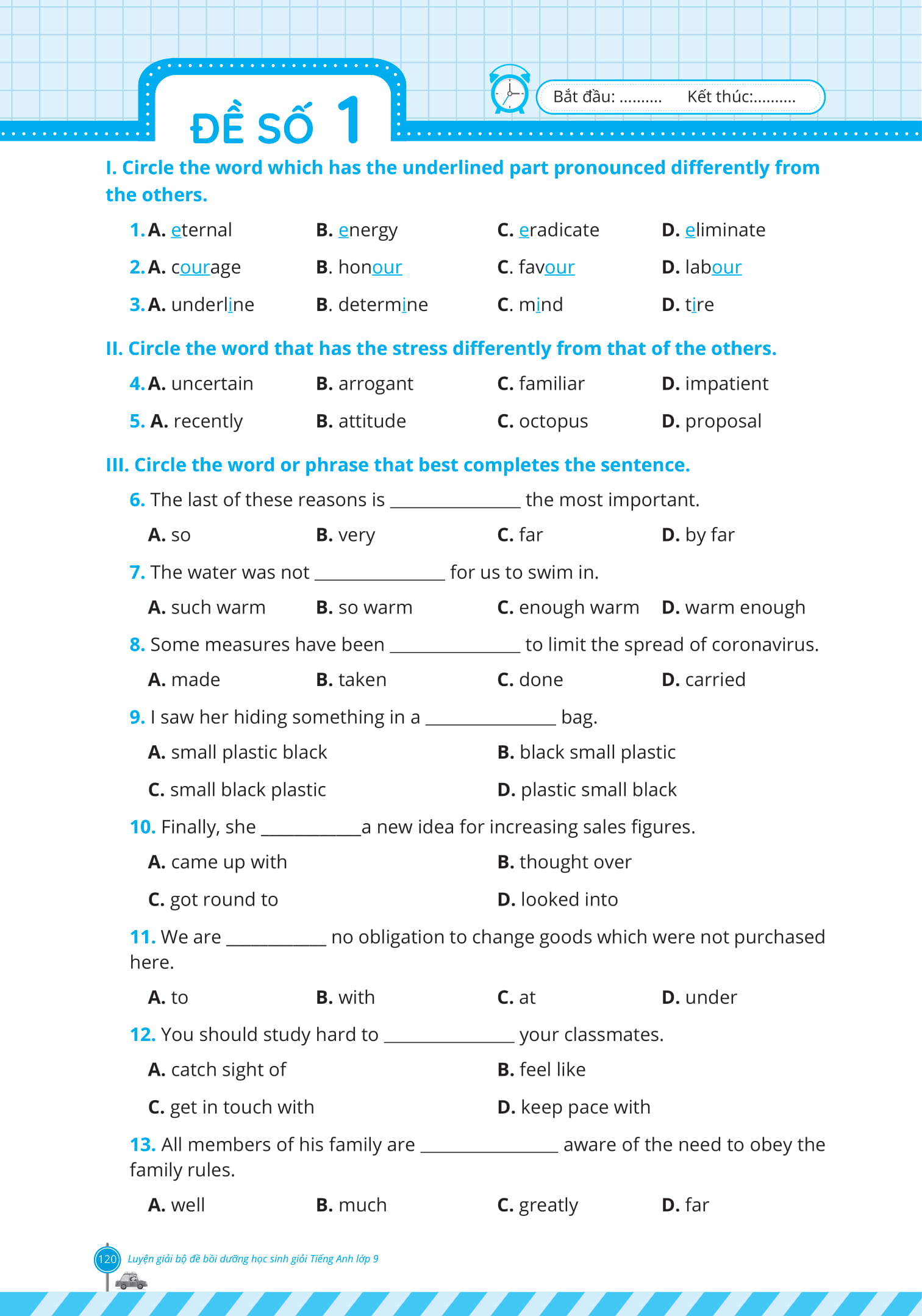 luyện giải bộ đề bồi dưỡng học sinh giỏi tiếng anh lớp 9