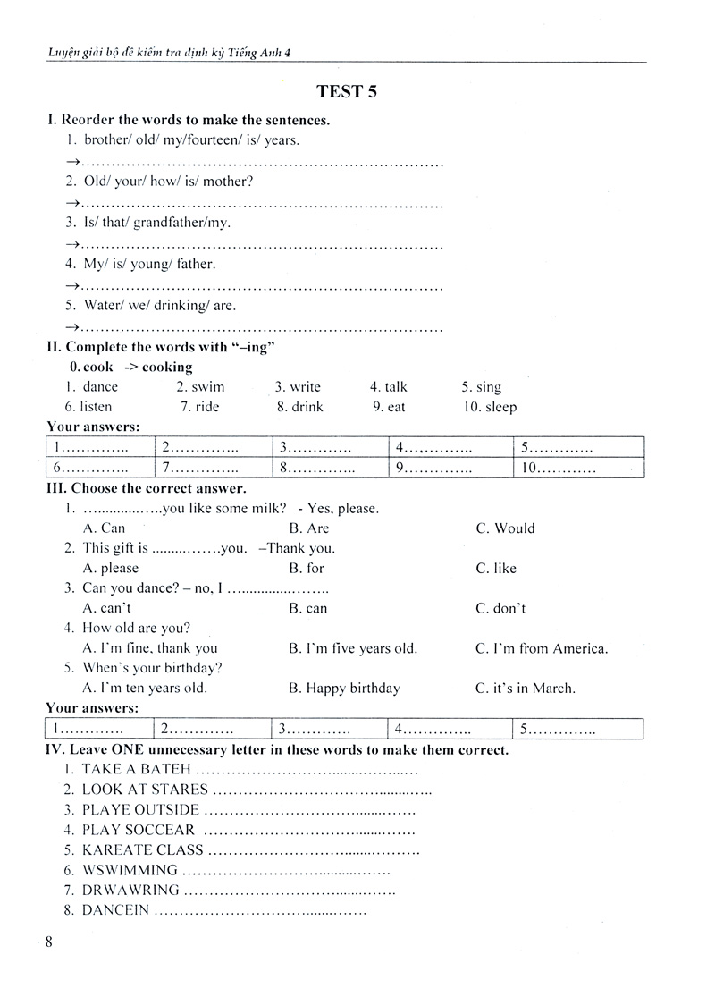 luyện giải bộ đề kiểm tra định kì tiếng anh 4