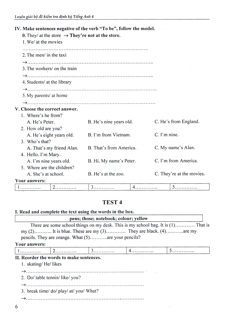 luyện giải bộ đề kiểm tra định kì tiếng anh 4