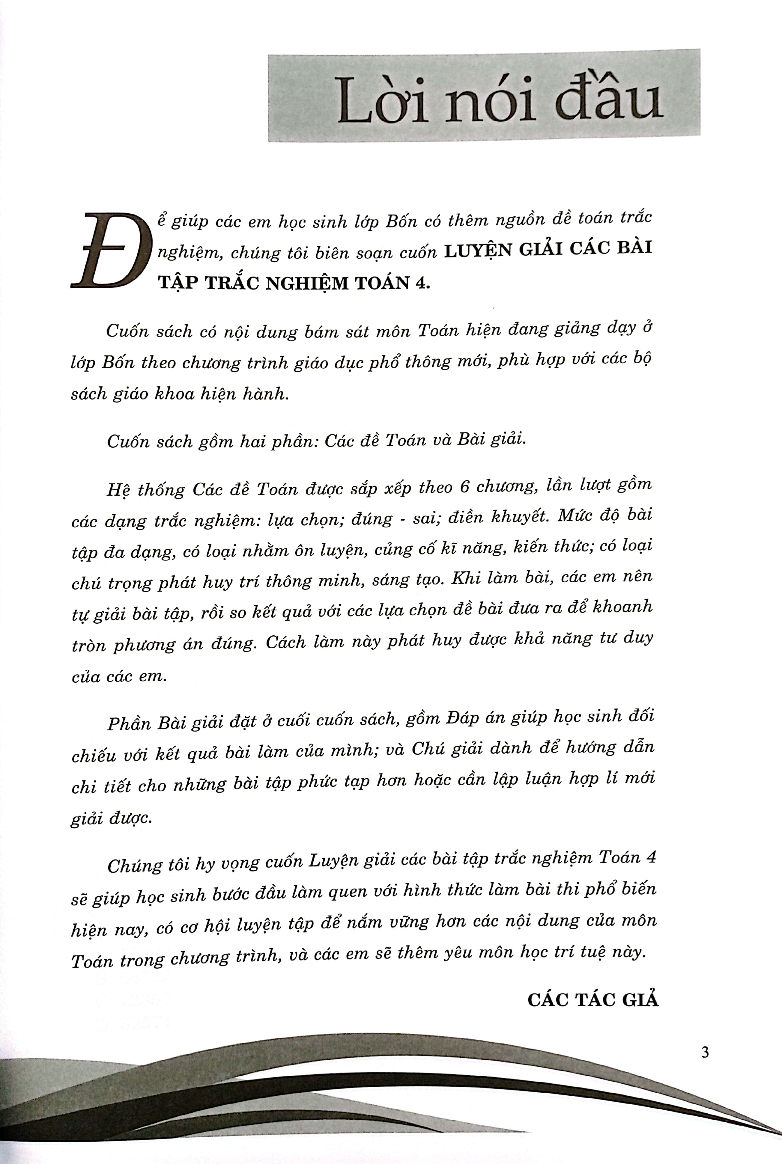 luyện giải các bài tập trắc nghiệm toán 4 (theo chương trình gdpt mới)