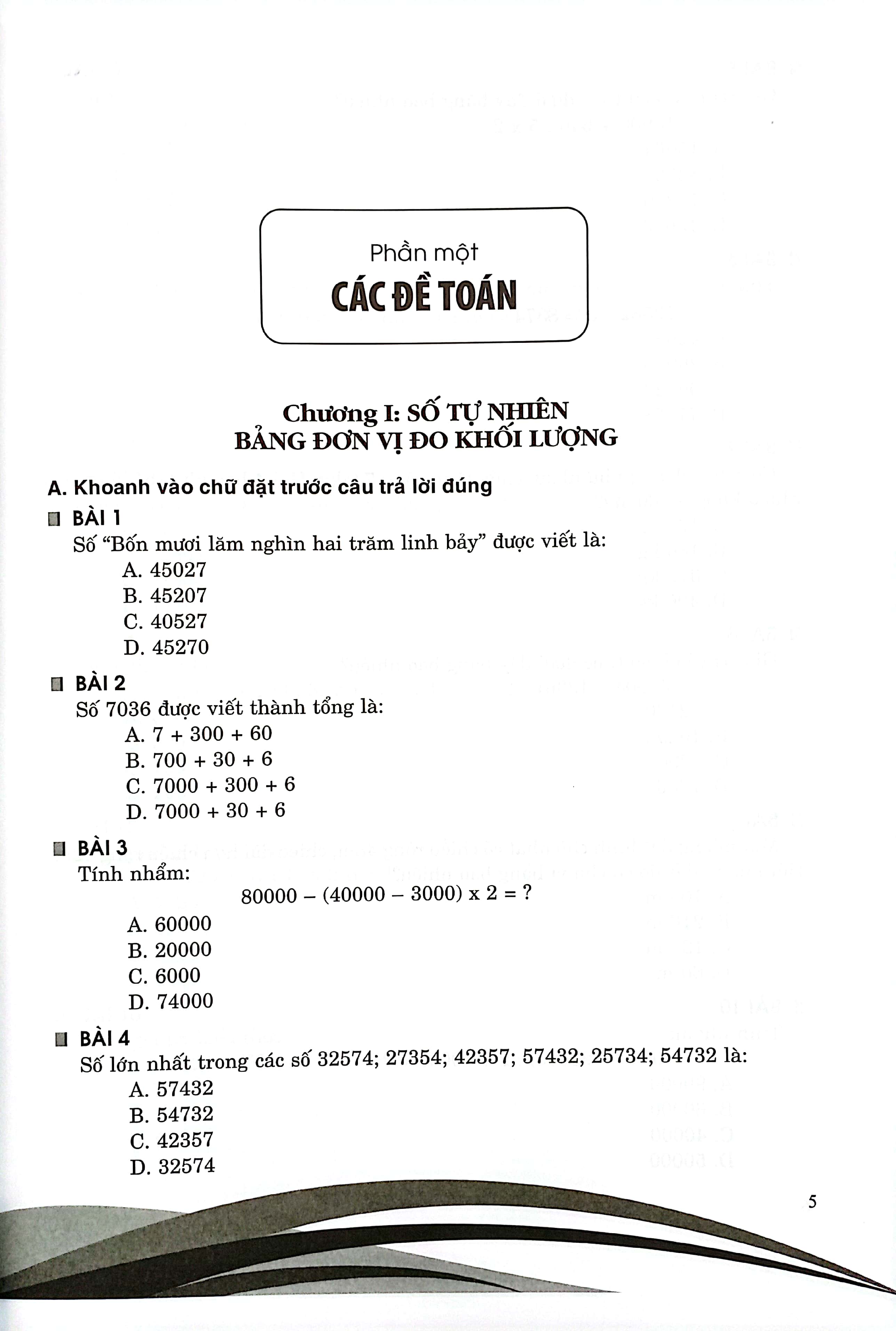 luyện giải các bài tập trắc nghiệm toán 4 (theo chương trình gdpt mới)