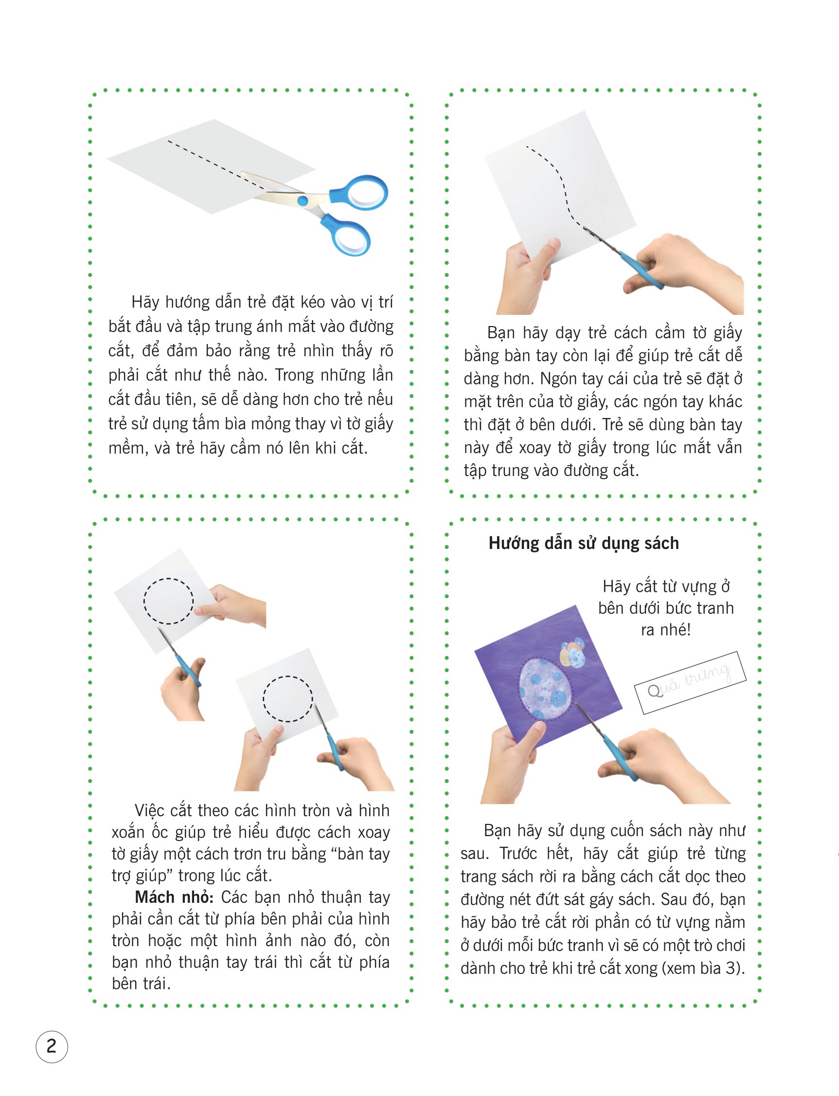 luyện kỹ năng dùng kéo thuần thục và an toàn - khủng long