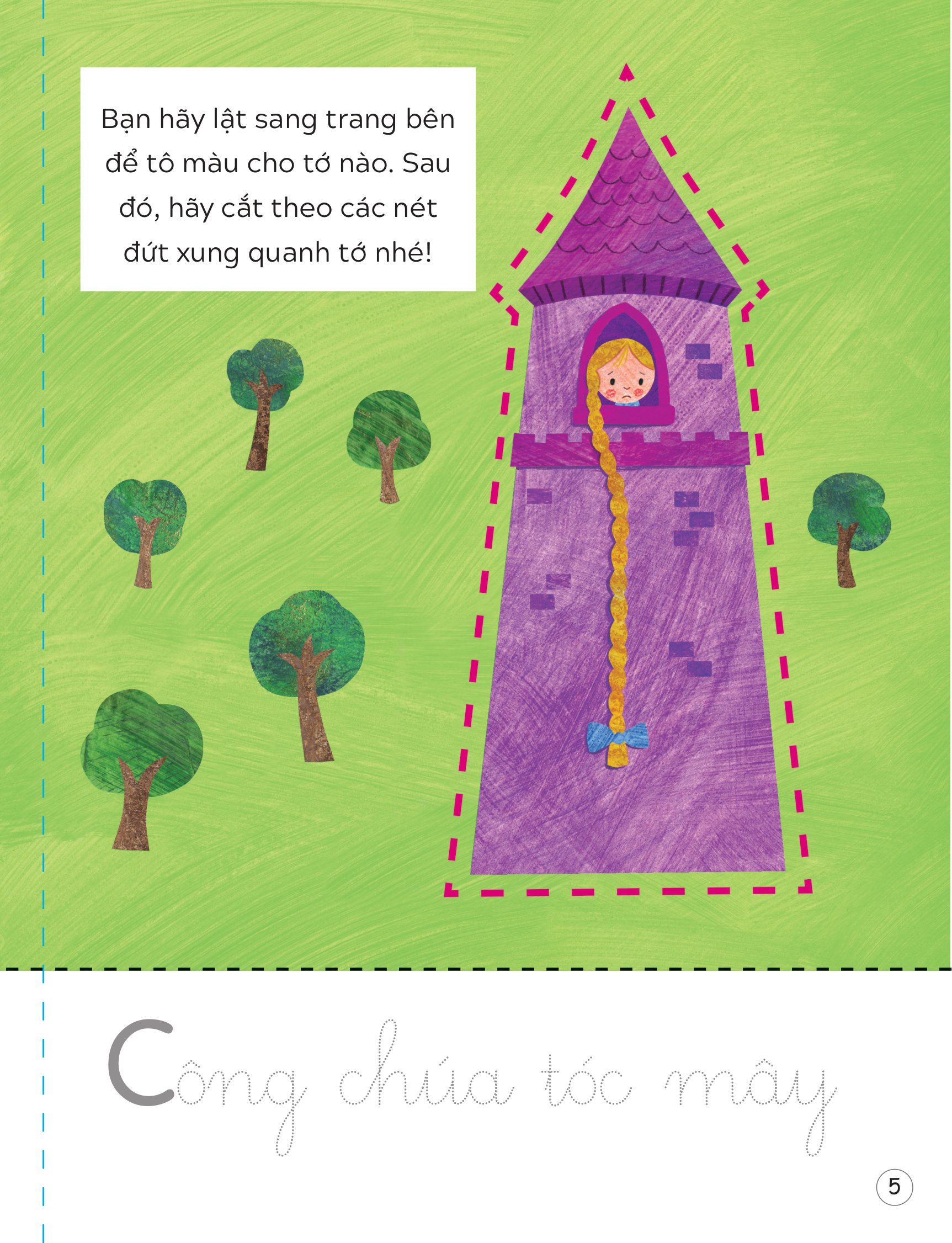 luyện kỹ năng dùng kéo thuần thục và an toàn - truyện cổ tích