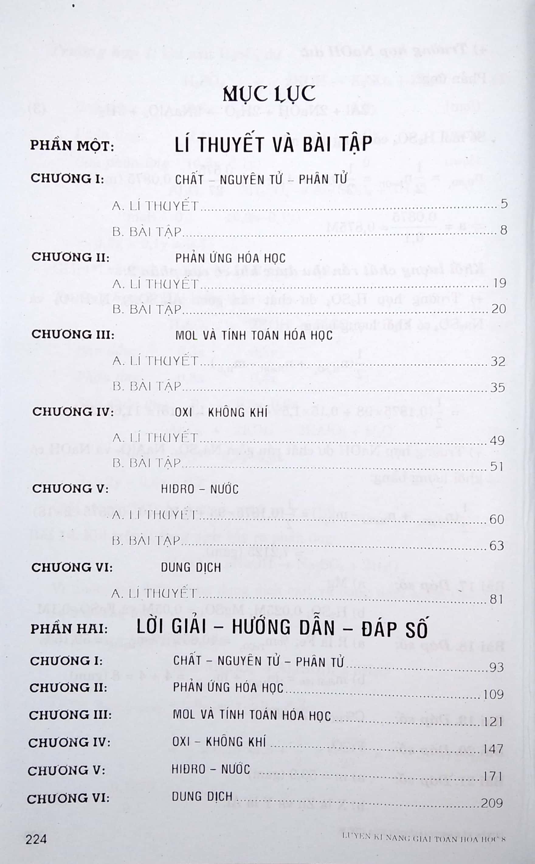 luyện kỹ năng giải toán hóa học 8