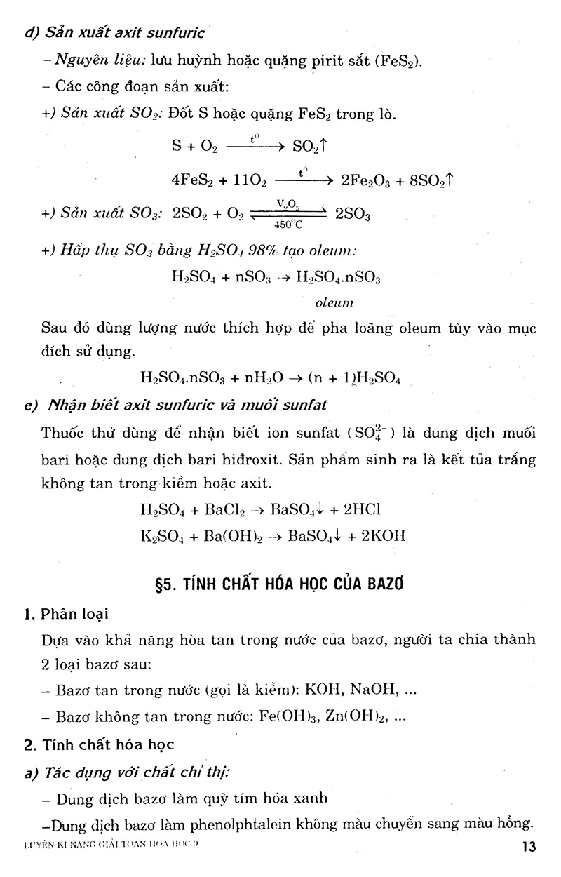 luyện kỹ năng giải toán hóa học 9