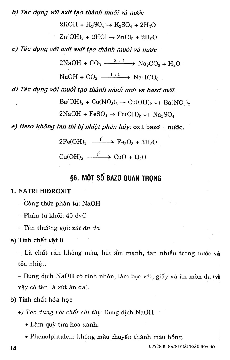 luyện kỹ năng giải toán hóa học 9